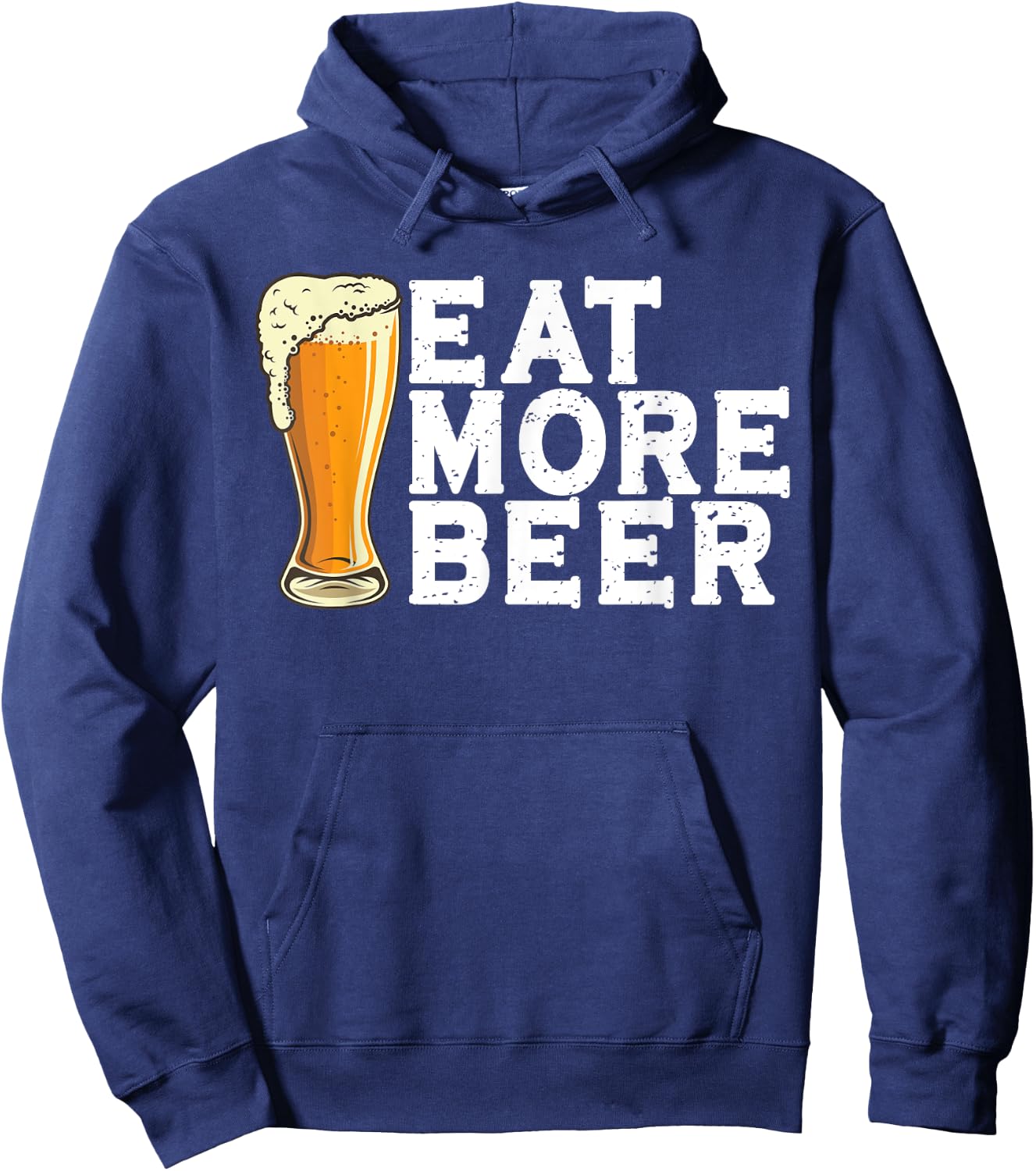 Eat More Beer Funny Beer Hoodie - Hoodie | Navy