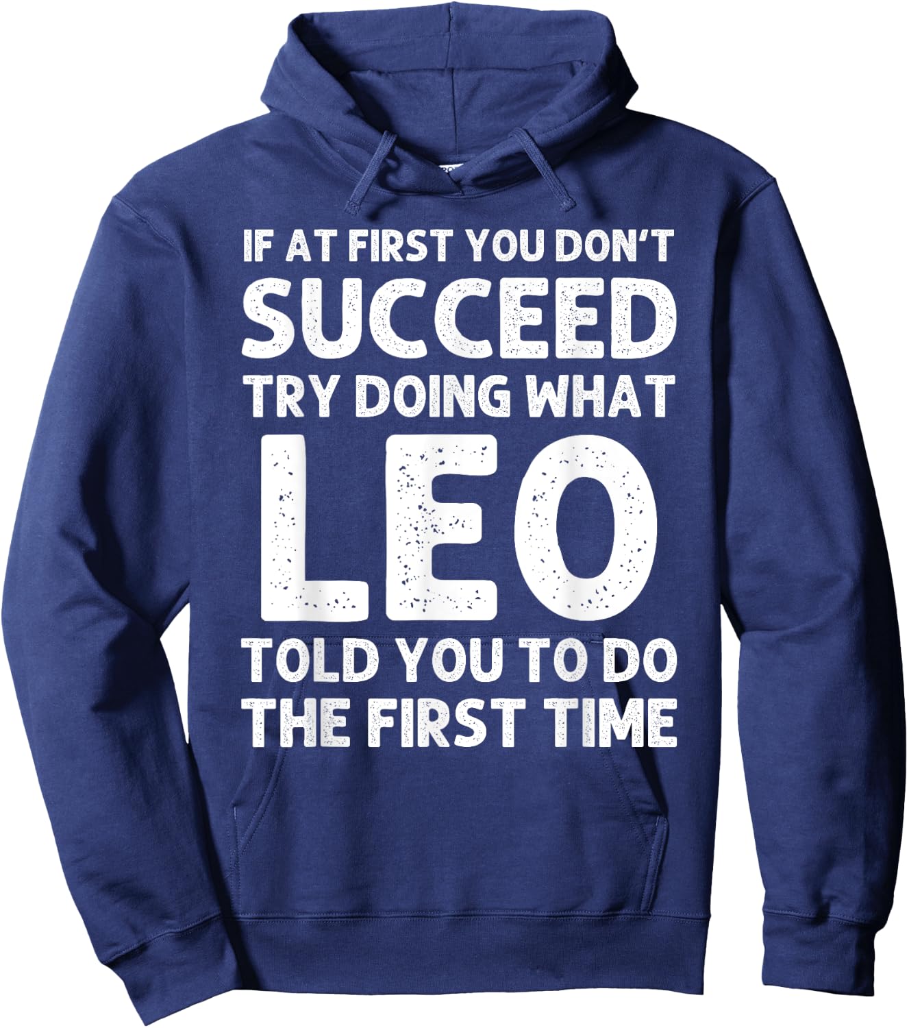 LEO Gift Name Personalized Birthday Funny Christmas Joke Hoodie - Hoodie | Navy