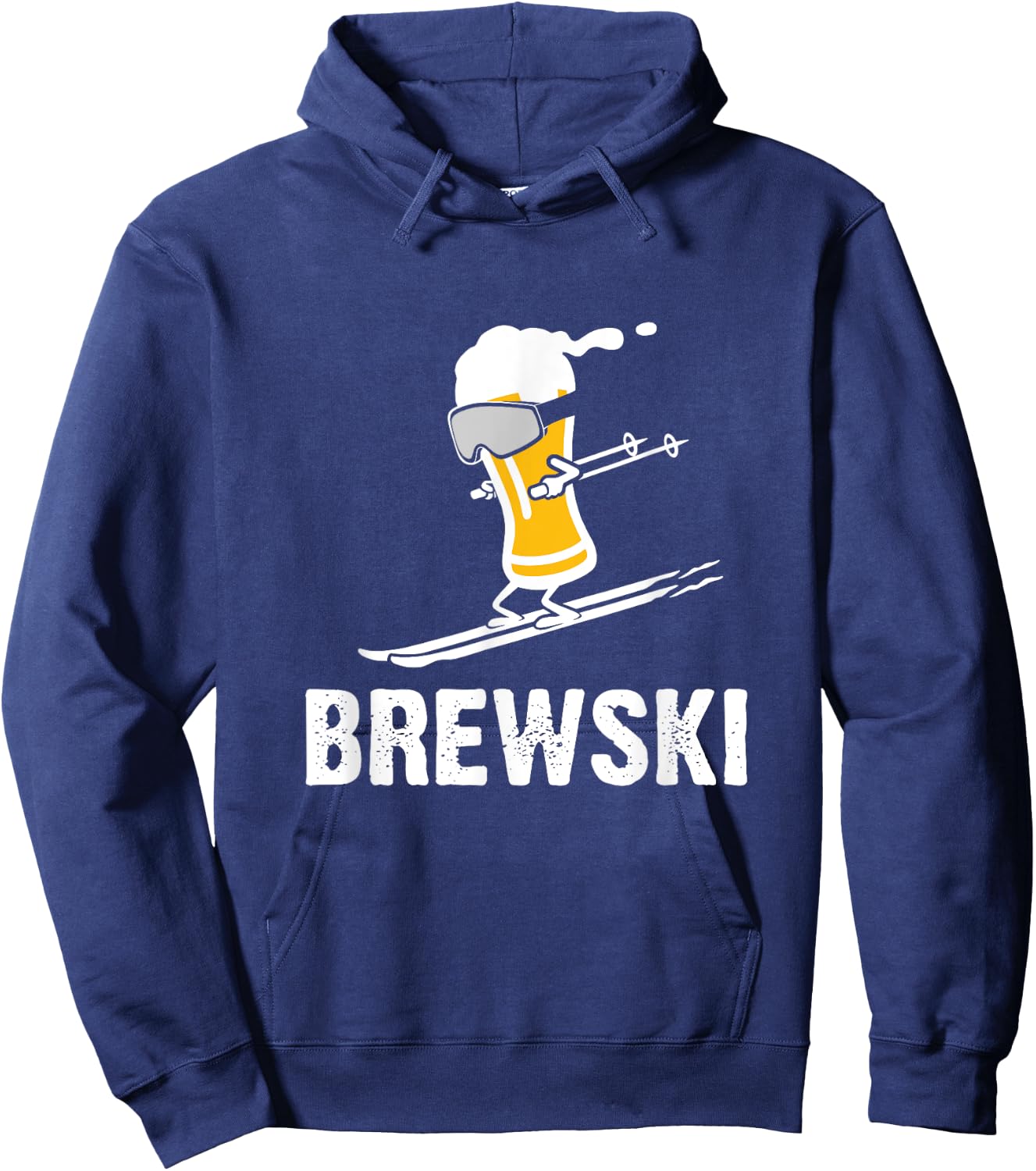 Brewski skiing beer Hoodie - Hoodie | Navy