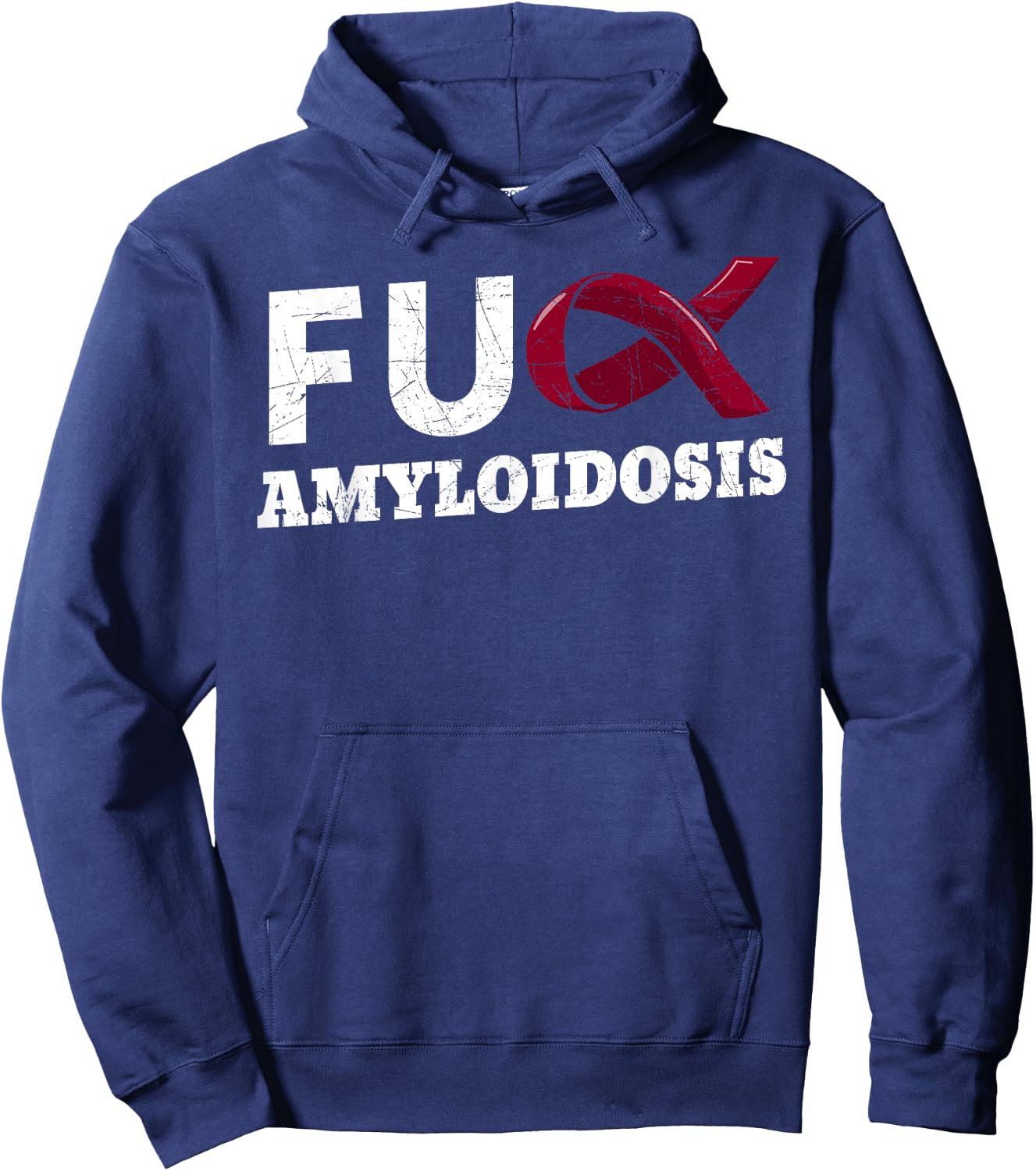 Fuck Amyloidosis ATTR AL AA Blood Disorder Patient Hoodie - Hoodie | Navy