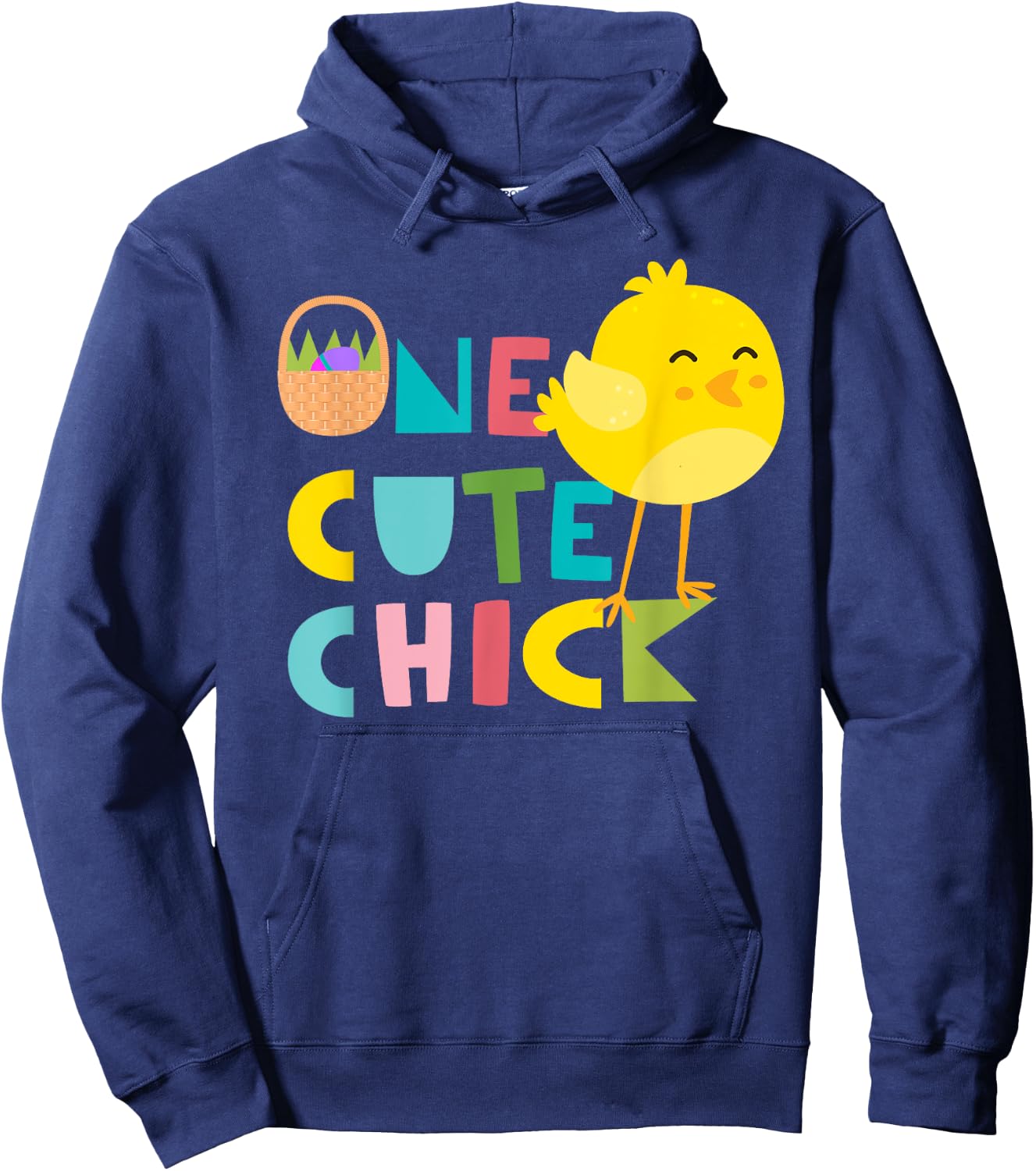Cute and Funny Kids One Cute Chick Hoodie - Hoodie | Navy