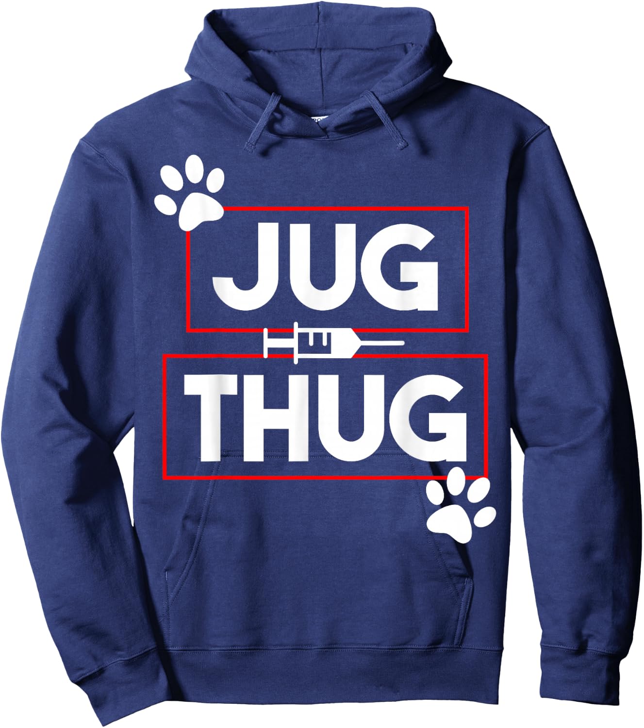 Funny Vet Tech Jug Thug Blood Draw Gifts Hoodie - Hoodie | Navy