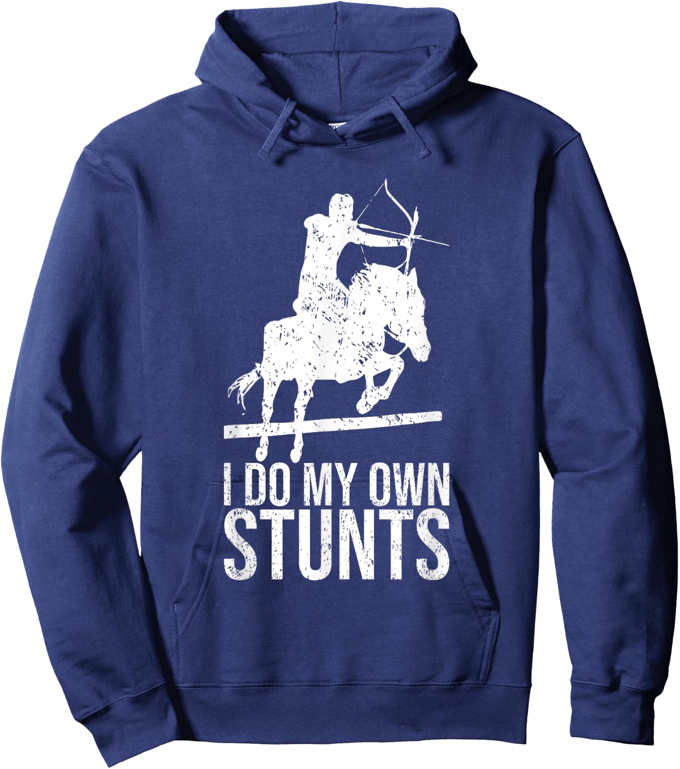 I Do My Own Stunts Shirt Mounted Archery Horse Archer Hoodie - Hoodie | Navy