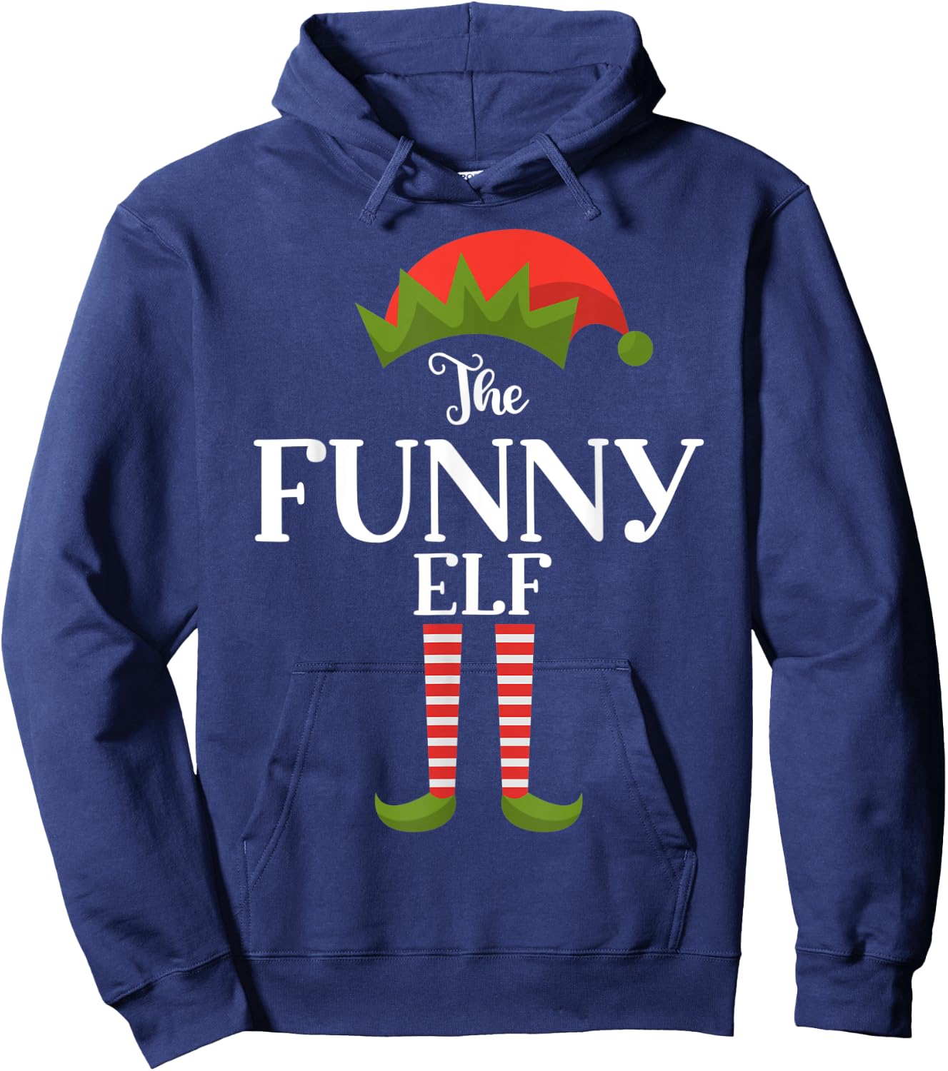 The Funny Elf Xmas Funny Family Matching Group Christmas Hoodie - Hoodie | Navy