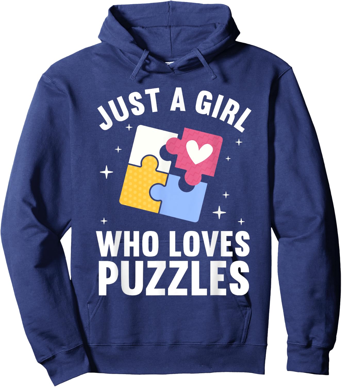 Best Puzzle Art Girls Jigsaw Piece Puzzle Lovers Hoodie - Hoodie | Navy