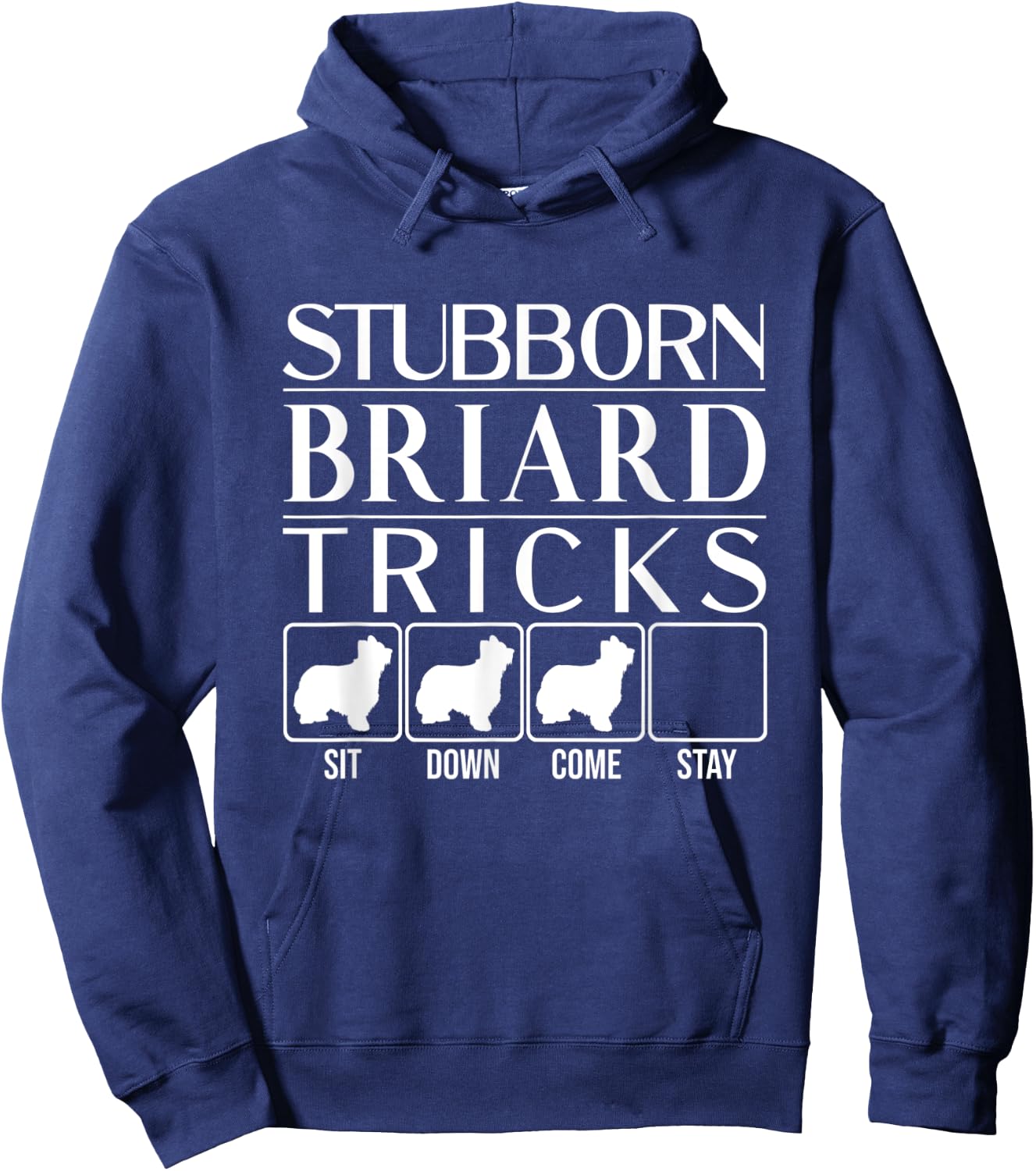 Stubborn Briard Tricks, dog Gift, Funny Briard Women Kids Hoodie - Hoodie | Navy