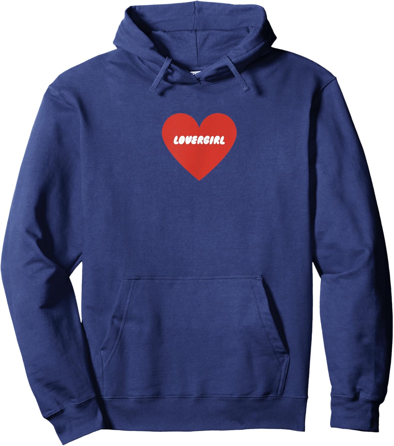 Lovergirl Red Heart Retro Y2K Graphic Hoodie - Hoodie | Navy
