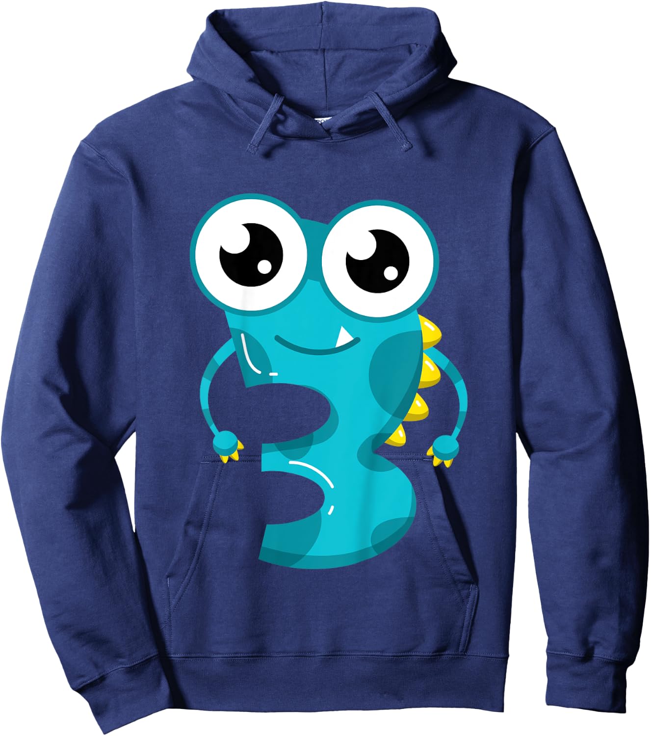 Kids 3rd Birthday Monsters 3 Years Old Little Monster Gift Hoodie - Hoodie | Navy