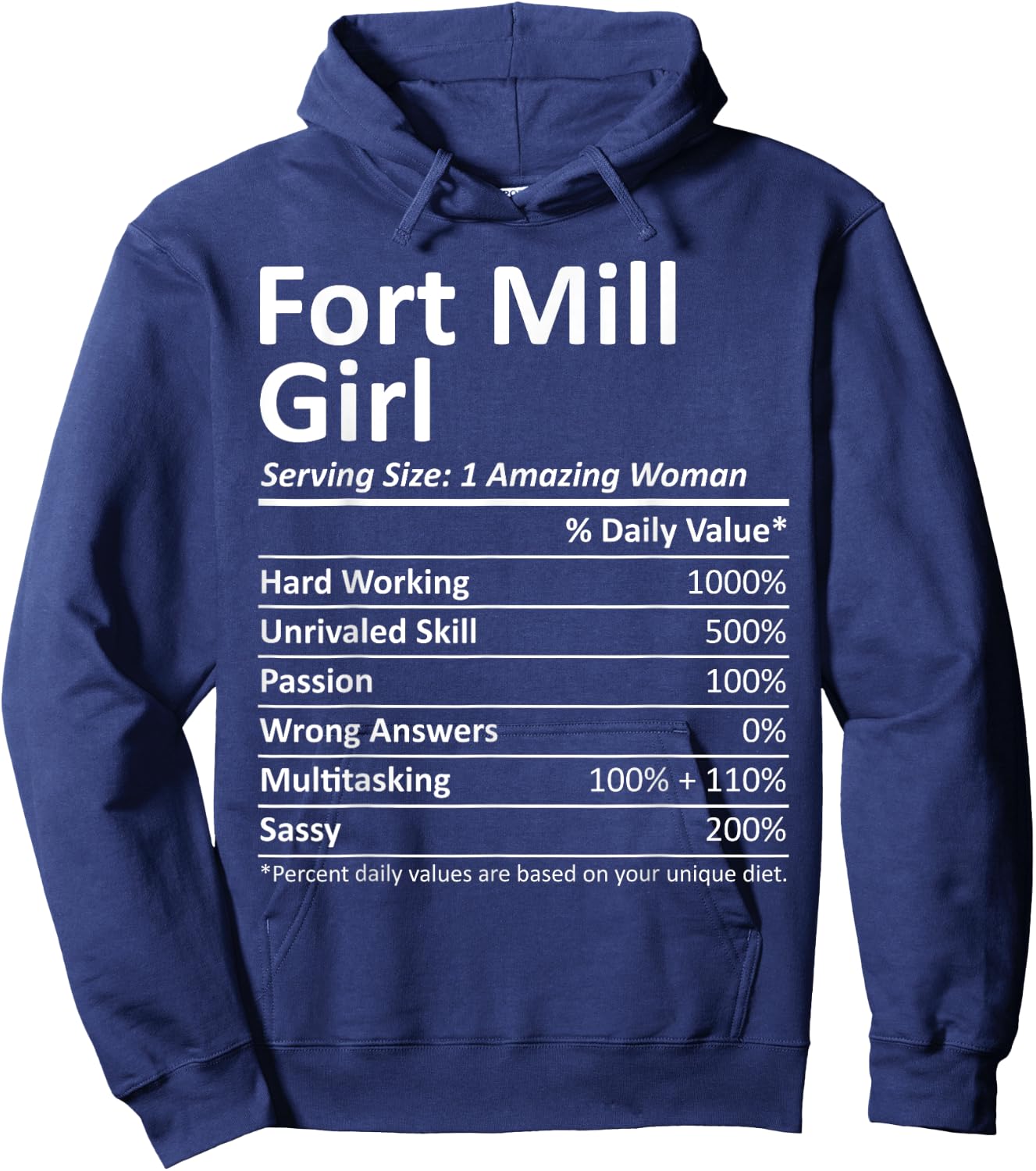 FORT MILL GIRL SC SOUTH CAROLINA Funny City Home Roots Gift Hoodie - Hoodie | Navy
