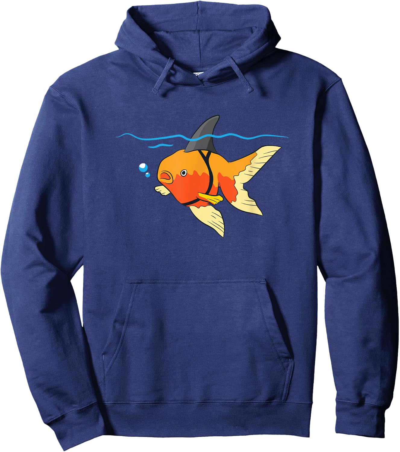Funny Goldfishes Gifts Cute Goldfish Shark Fin Motivational Goldfish Hoodie - Hoodie | Navy