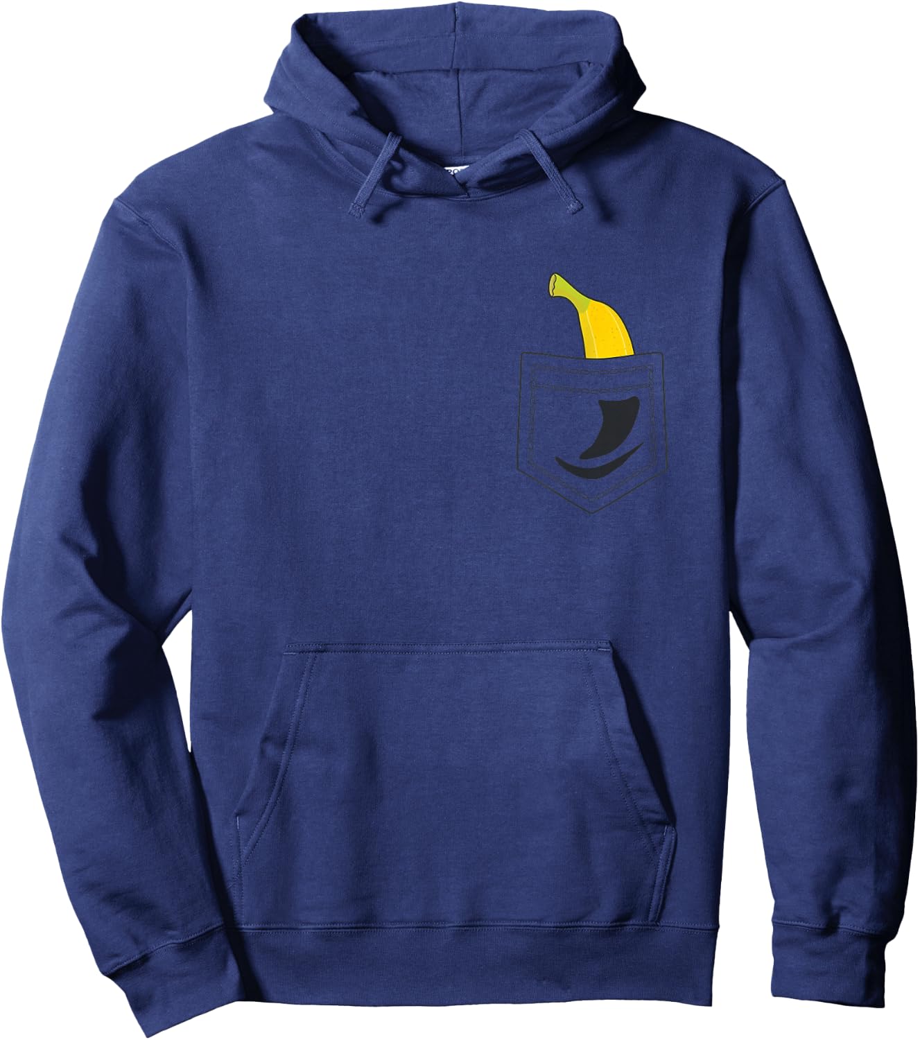 Banana in Pocket Banana Lover Small Hoodie - Hoodie | Navy