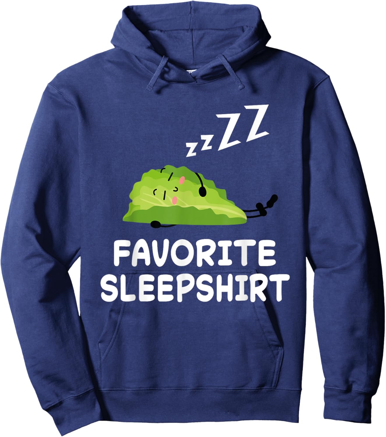 Salad Salads Nap Sleeping Sleep Pajama Nightgown Hoodie - Hoodie | Navy