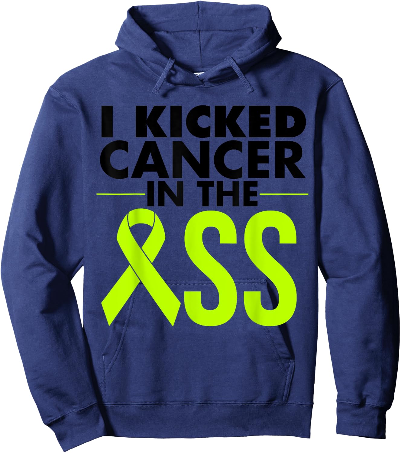 Lymphoma Cancer Survivor Gift Funny Non Hodgkin's Awareness Hoodie - Hoodie | Navy