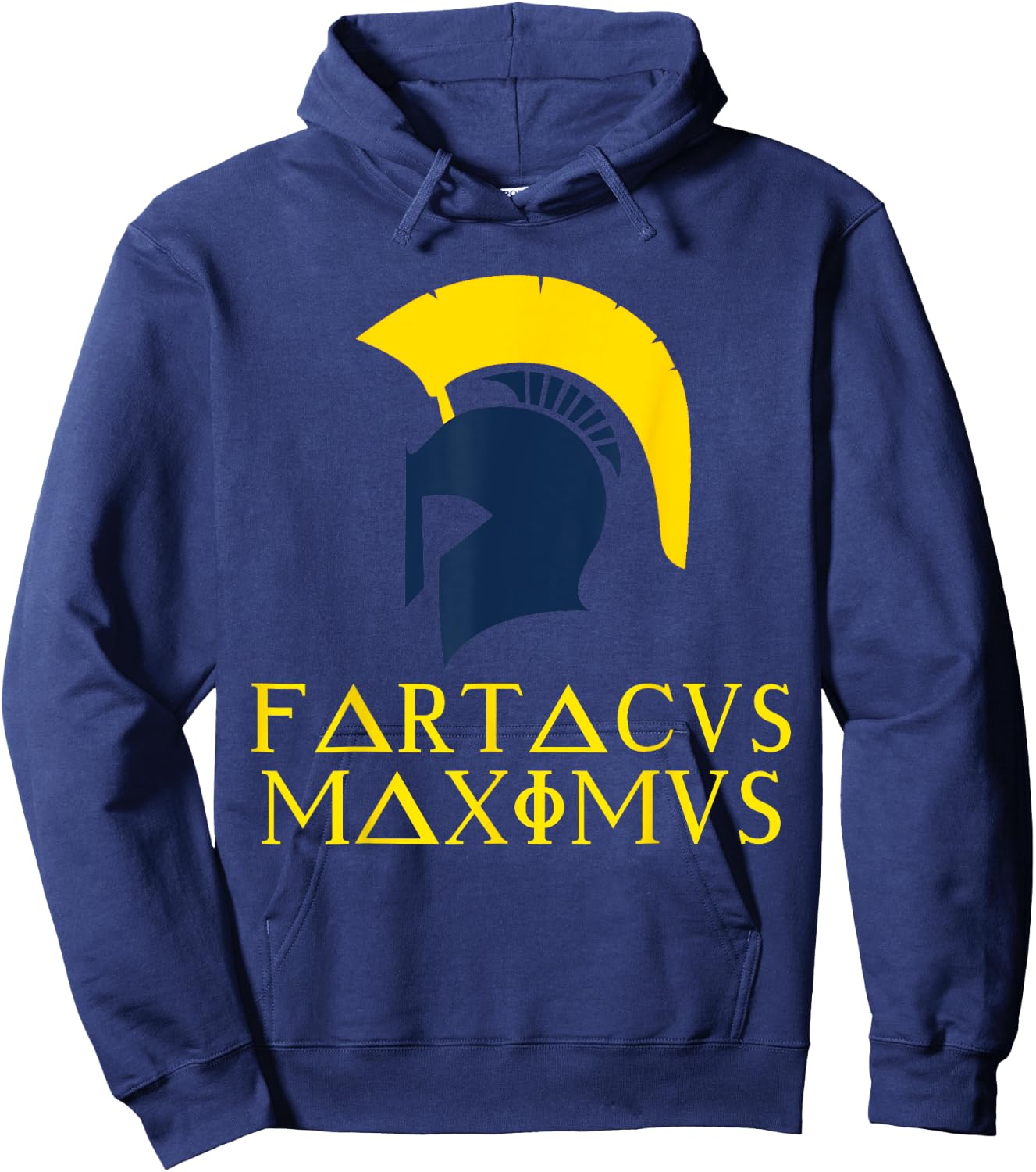 Fartacus Shirt Maximus Farting Spartan Warrior Cool Hoodie - Hoodie | Navy