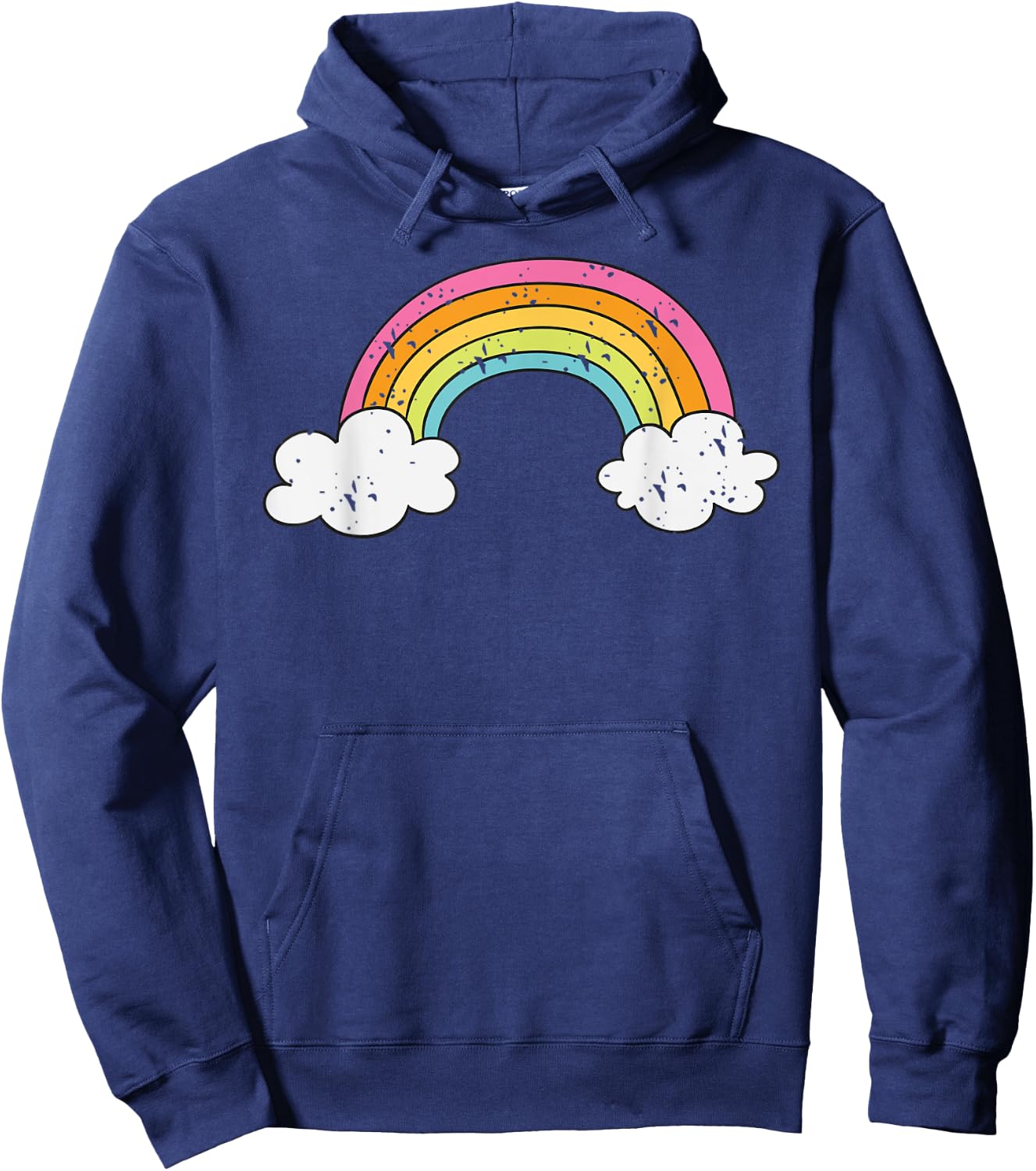 Cool Elegant Rainbow Vintage Retro 80's Style Gift Hoodie - Hoodie | Navy