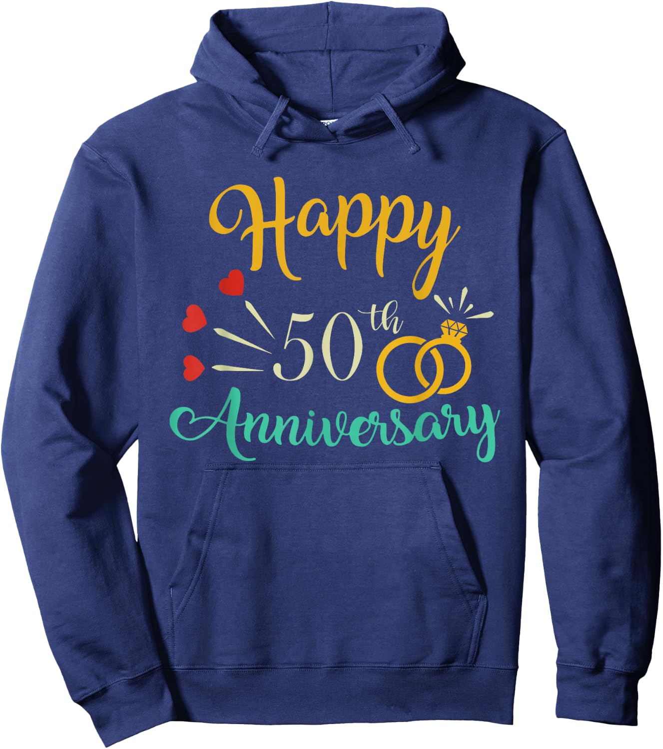 Happy 50th Anniversary Matching Couples 50th Anniversary Hoodie - Hoodie | Navy