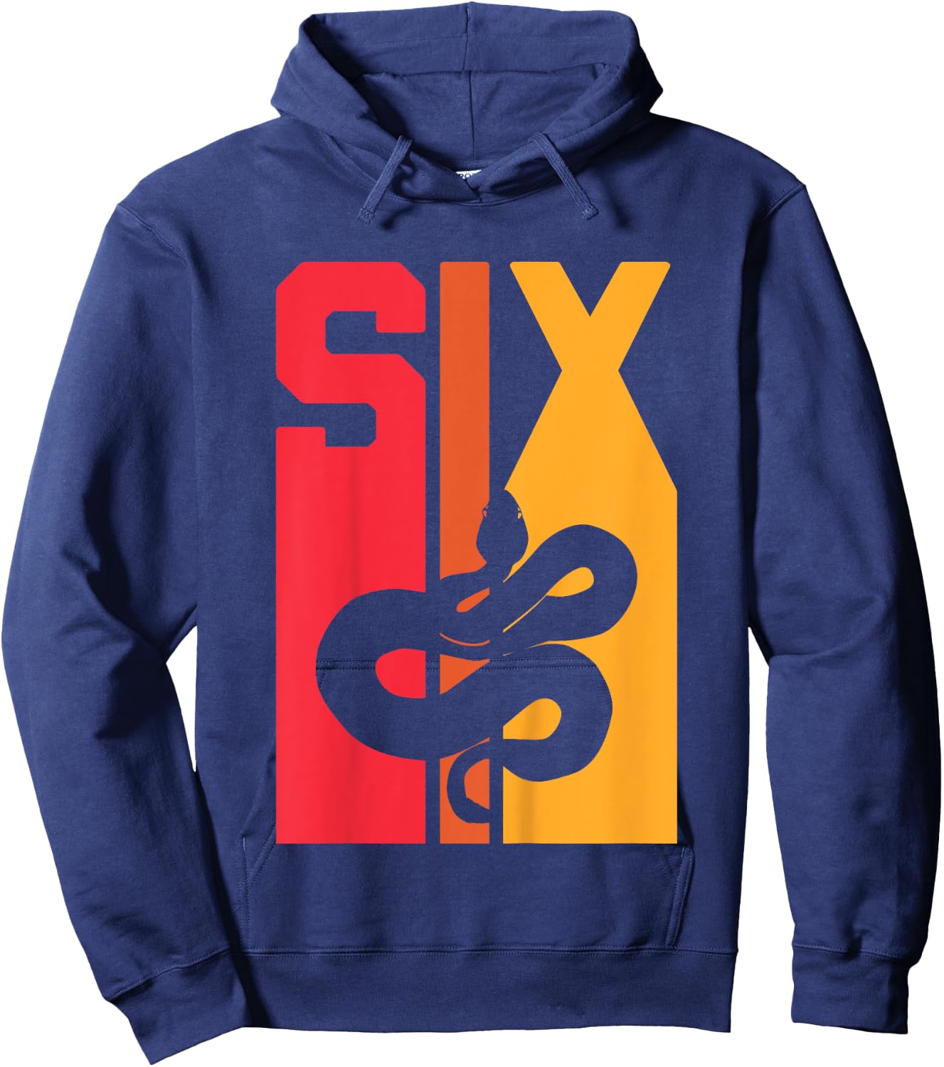 6th Birthday Vintage Snake Lover Pet Reptile 6 Years Old Hoodie - Hoodie | Navy