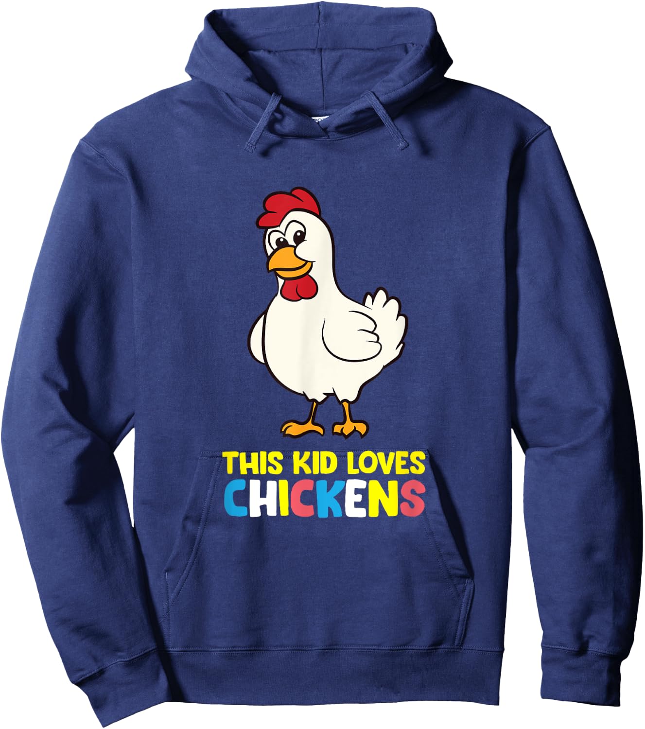 This Kid Loves Chickens Hoodie - Hoodie | Navy