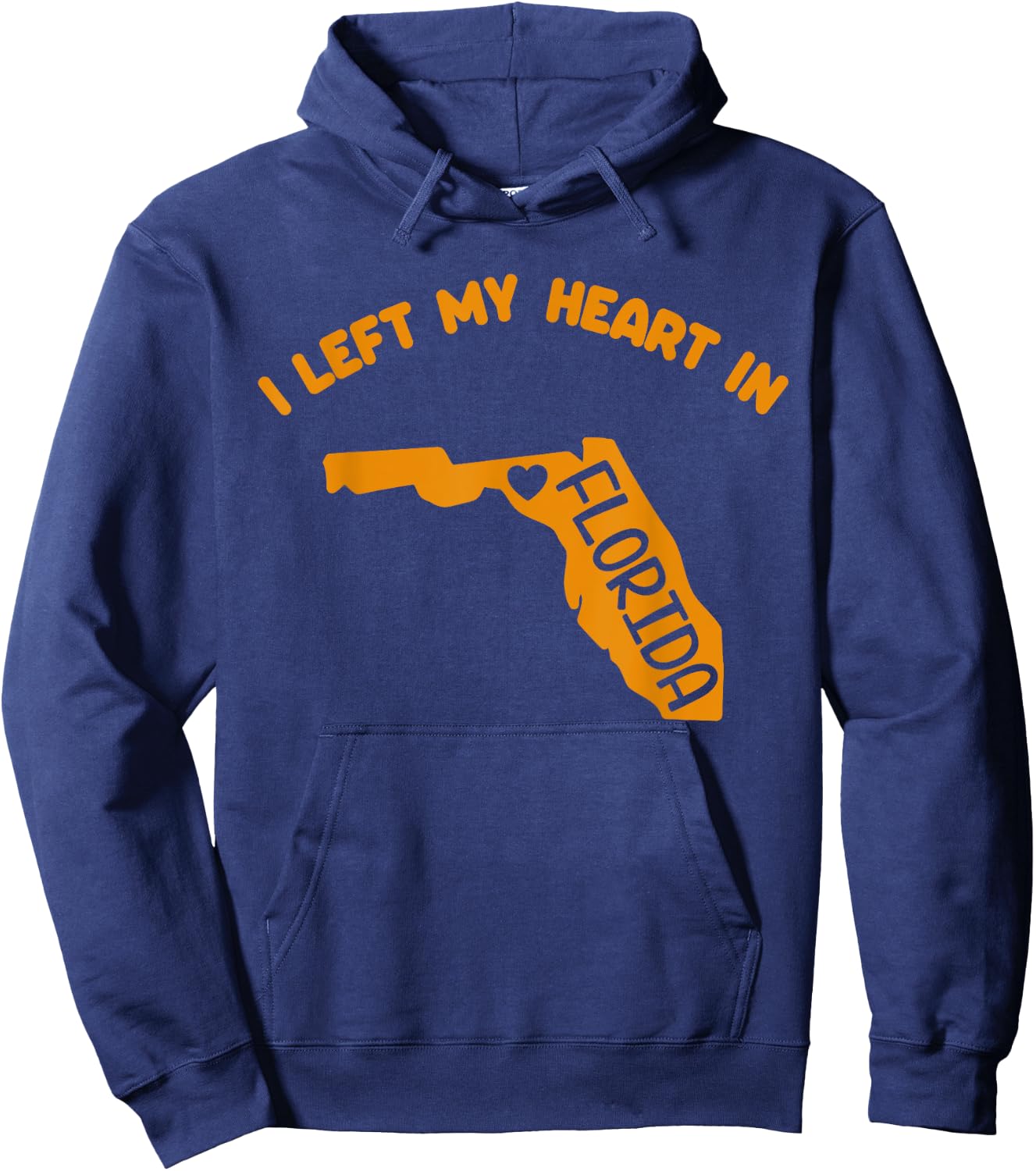 I Left My Heart In Florida US Vintage State Home American FL Hoodie - Hoodie | Navy