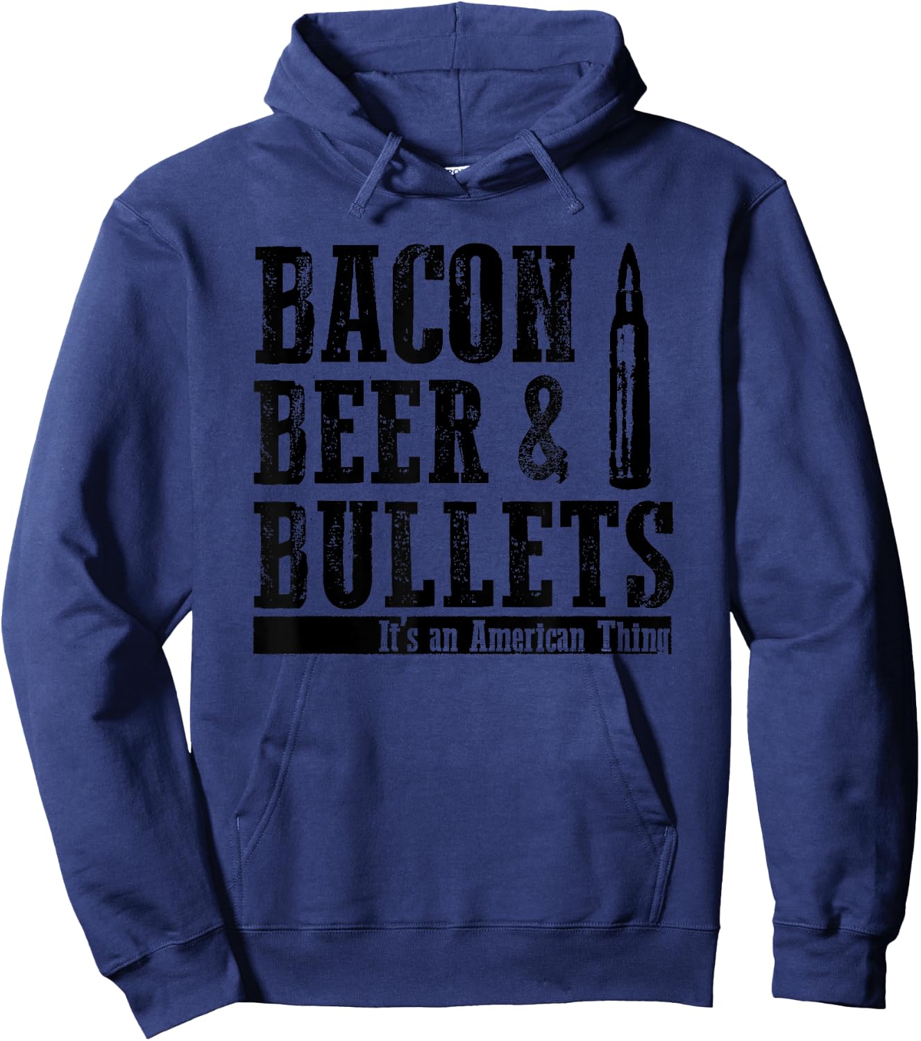 Bacon Beer and Bullets Hoodie - Hoodie | Navy