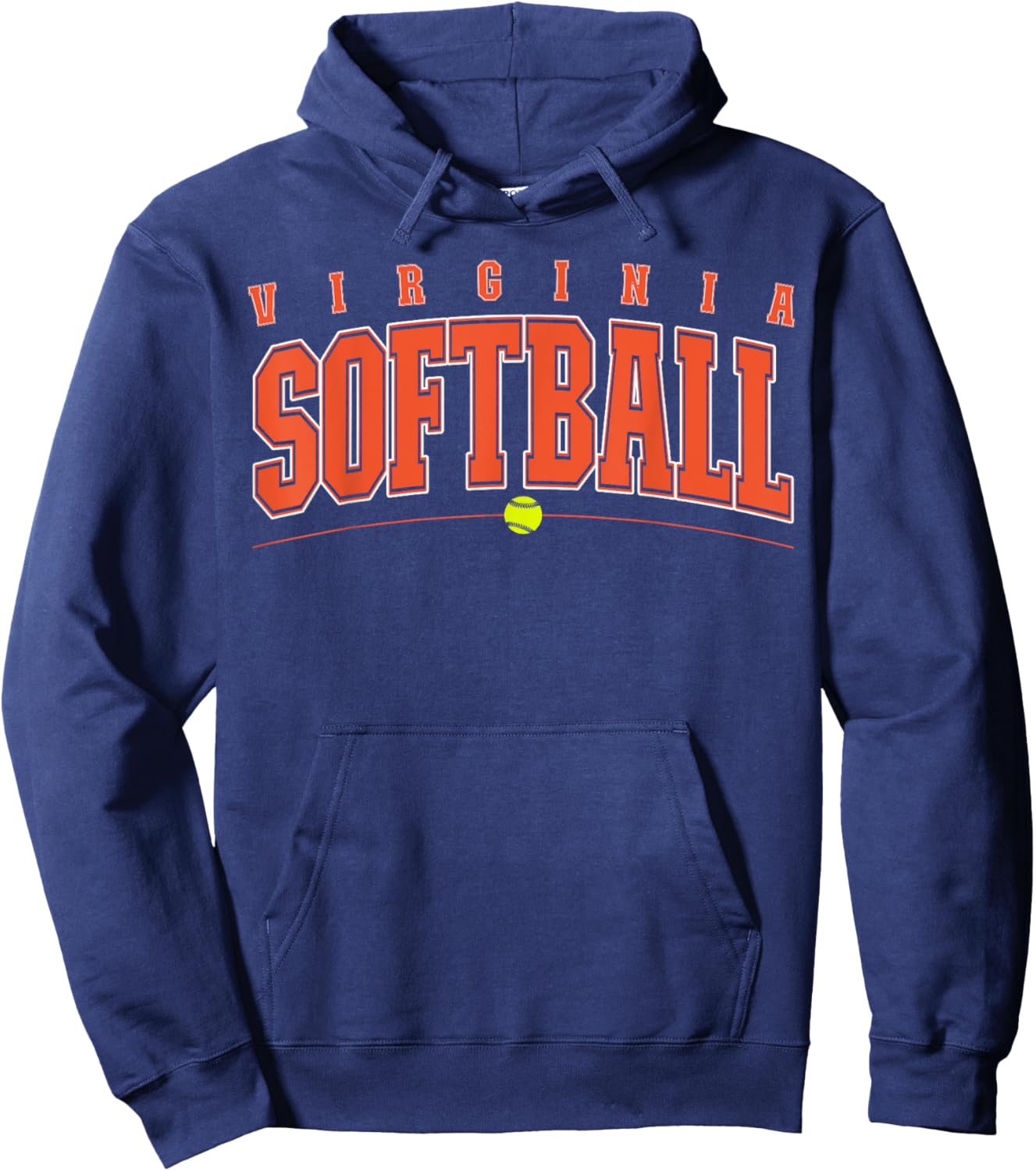 Virginia Softball Vintage Retro Design Hoodie - Hoodie | Navy