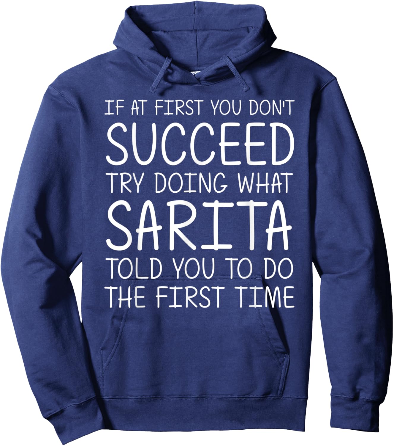 SARITA Name Personalized Birthday Funny Christmas Joke Hoodie - Hoodie | Navy