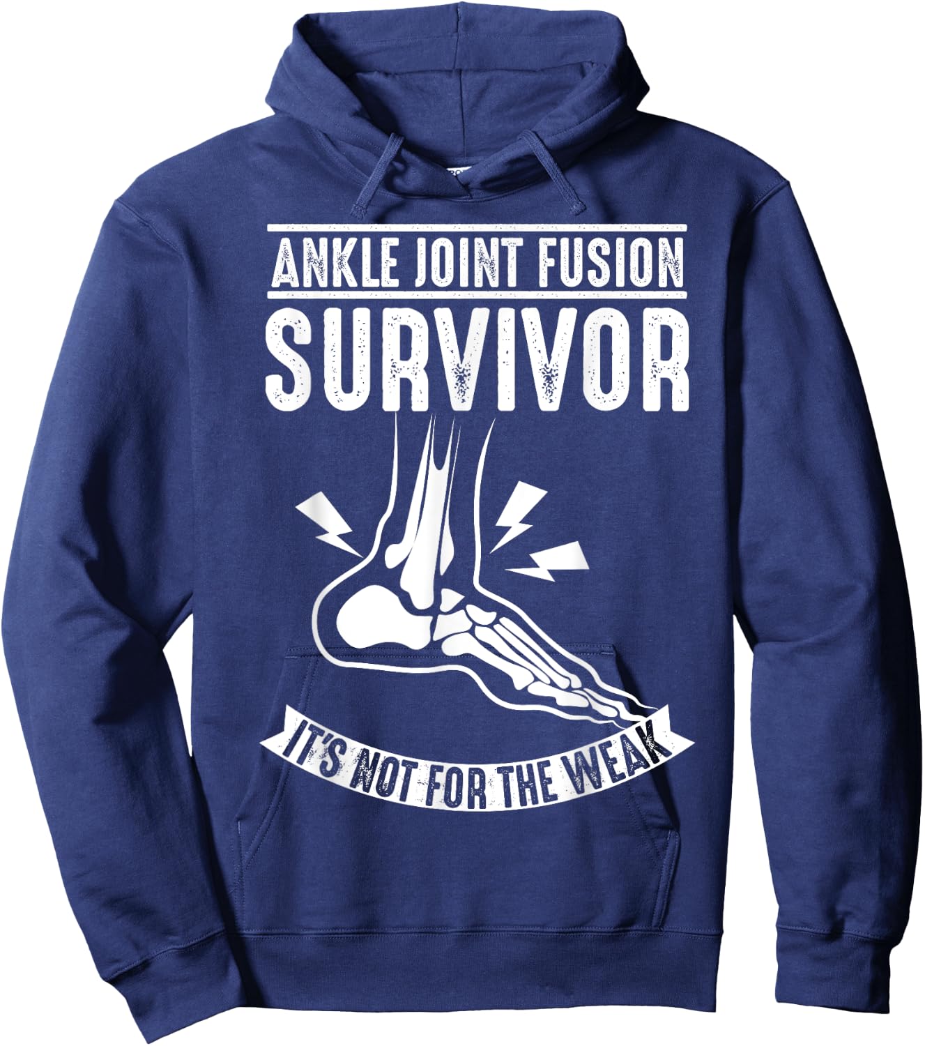 Cool Ankle Joint Fusion Survivor | Funny Bone Fuse Gift Hoodie - Hoodie | Navy