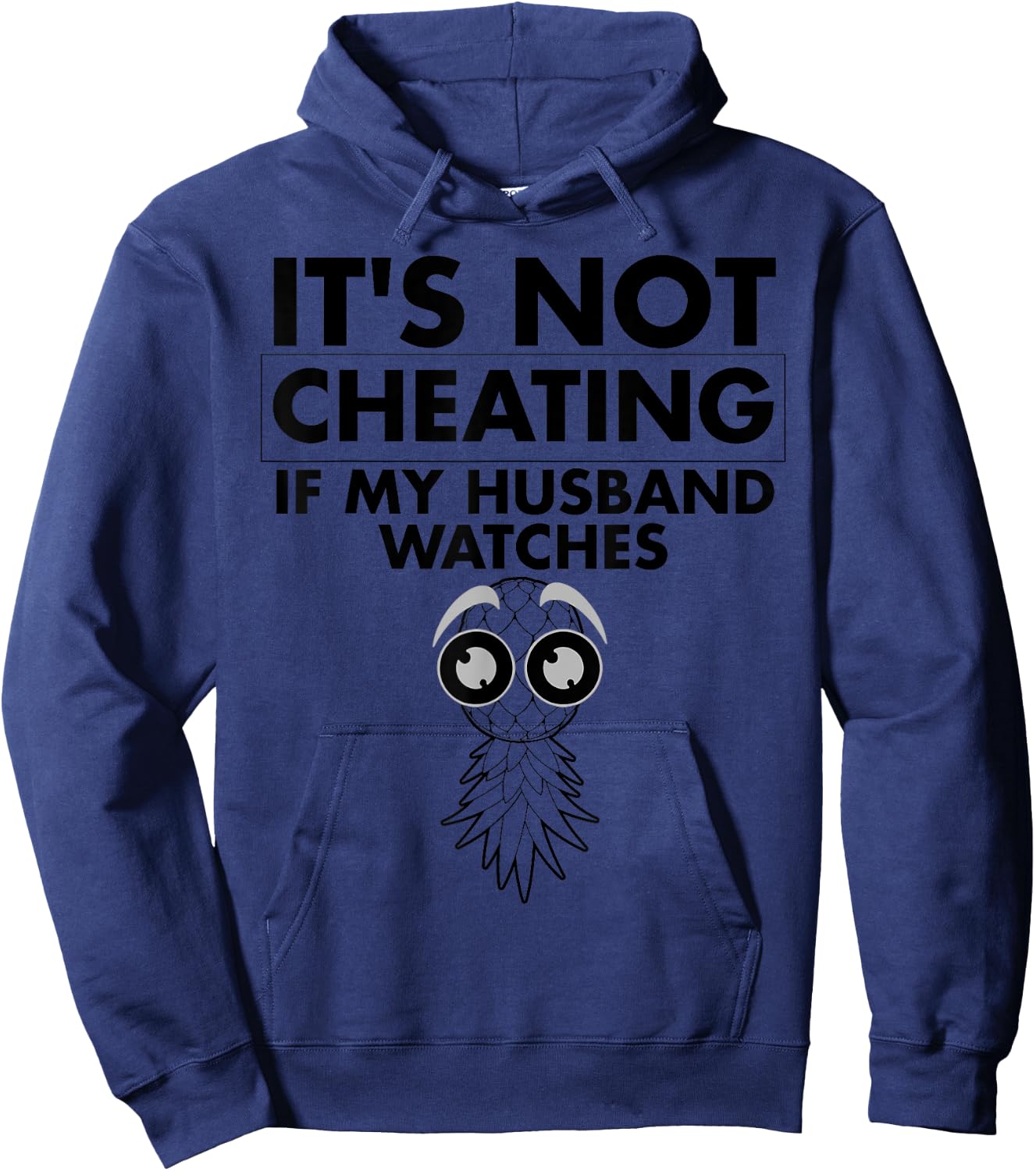 Funny It's Not Cheating If My Husband Watches Gift Women Hoodie - Hoodie | Navy