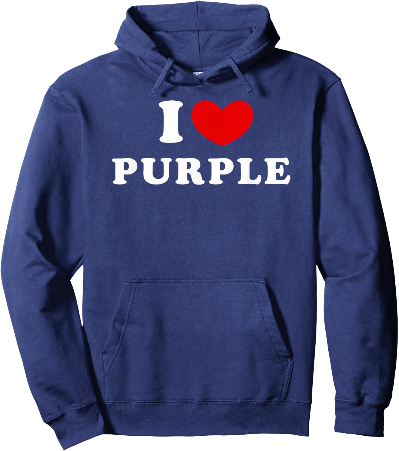 I Love Purple, I Heart Purple Hoodie - Hoodie | Navy
