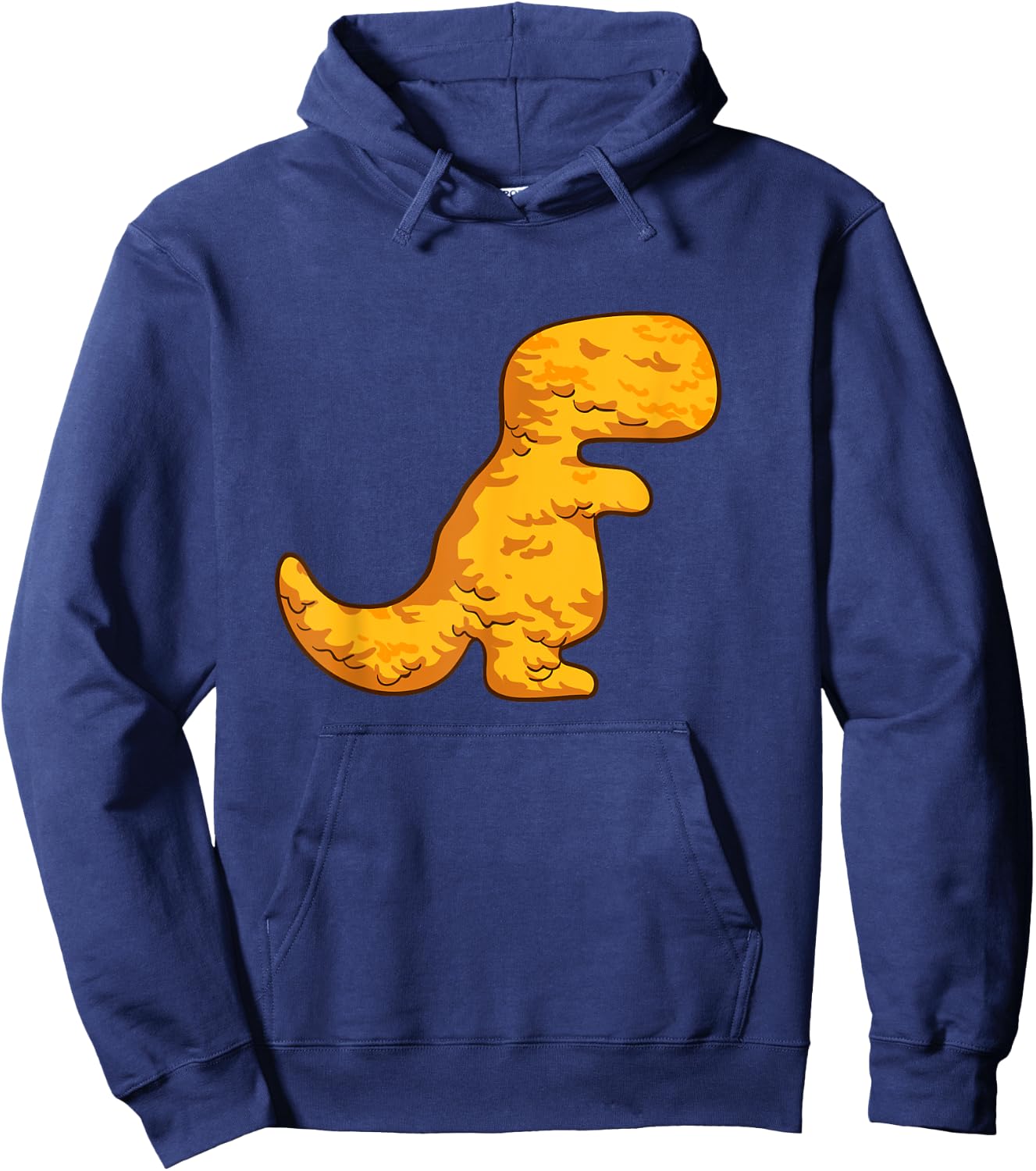 Dino T-Rex Chicken Nugget Pattern Funny Dino Tyrannosaurus Hoodie - Hoodie | Navy