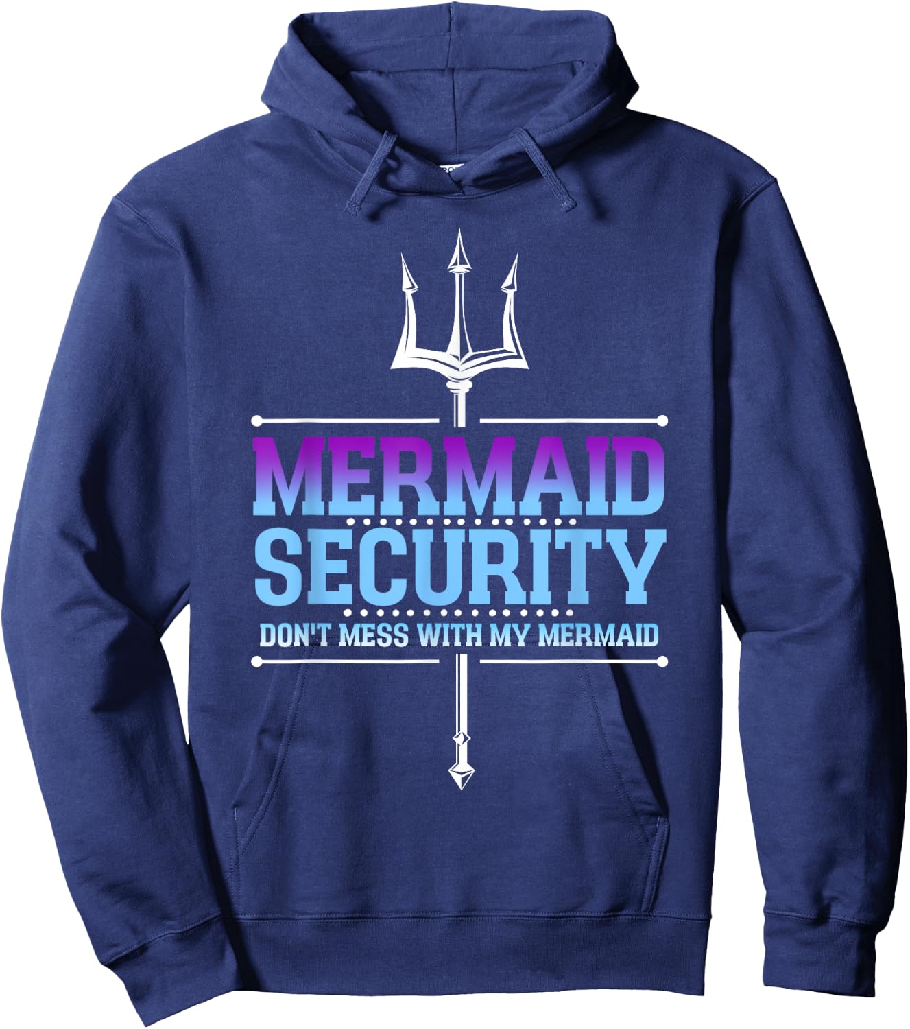 Mermaid Security Merman Merdad Mermaid Squad Fathers Day Dad Hoodie - Hoodie | Navy