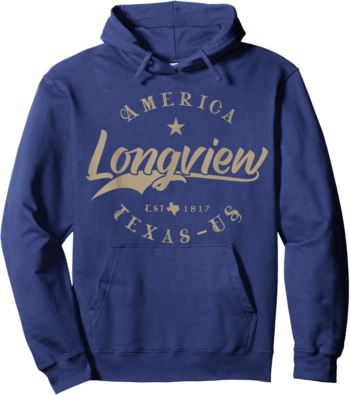 Longview TX | Texas Hoodie - Hoodie | Navy