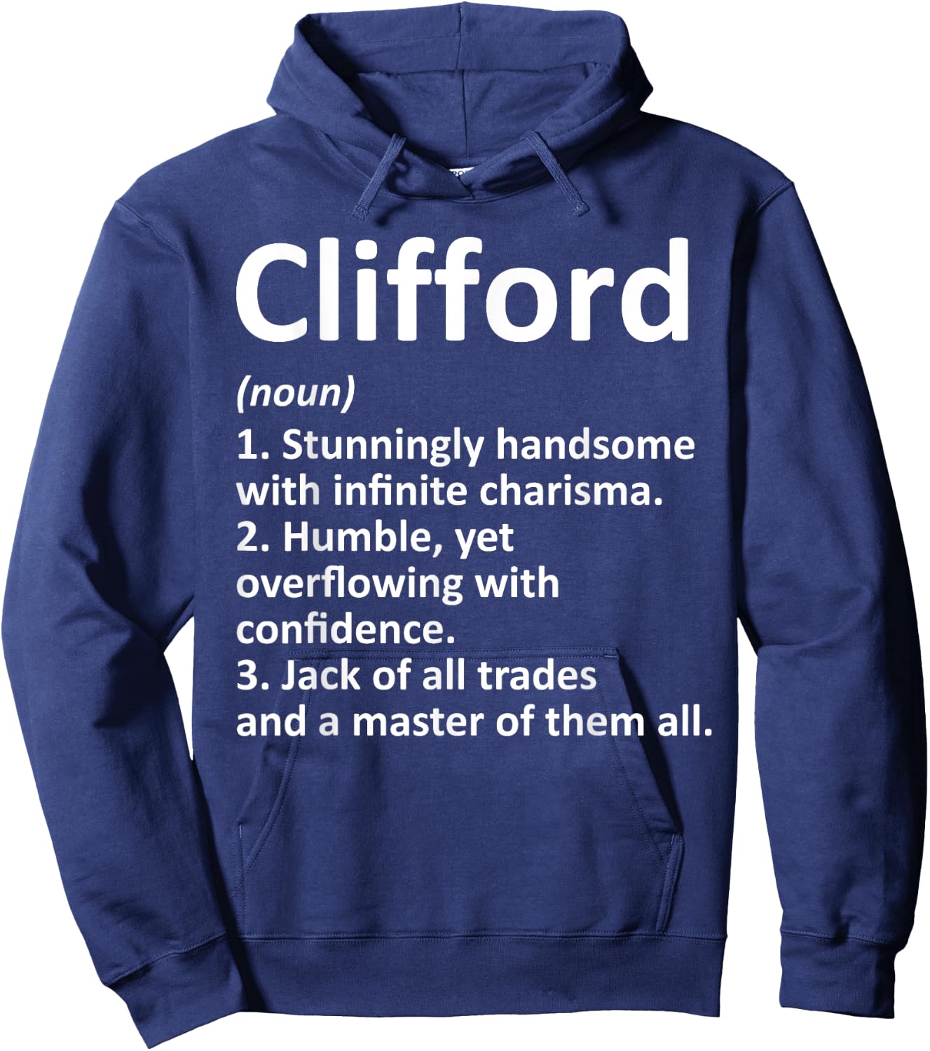 CLIFFORD Definition Personalized Name Funny Birthday Gift Hoodie - Hoodie | Navy