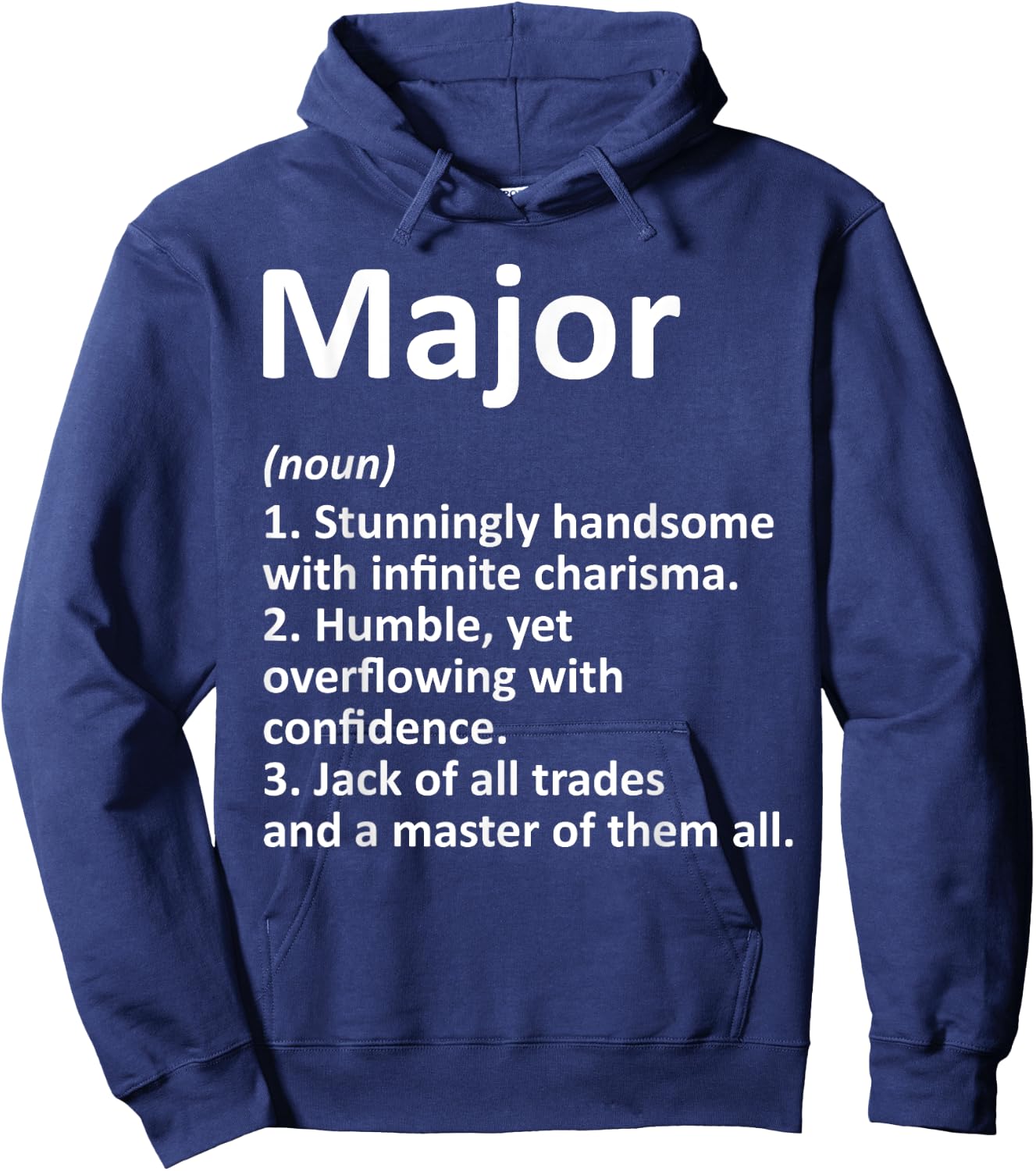 MAJOR Definition Personalized Name Funny Birthday Gift Hoodie - Hoodie | Navy