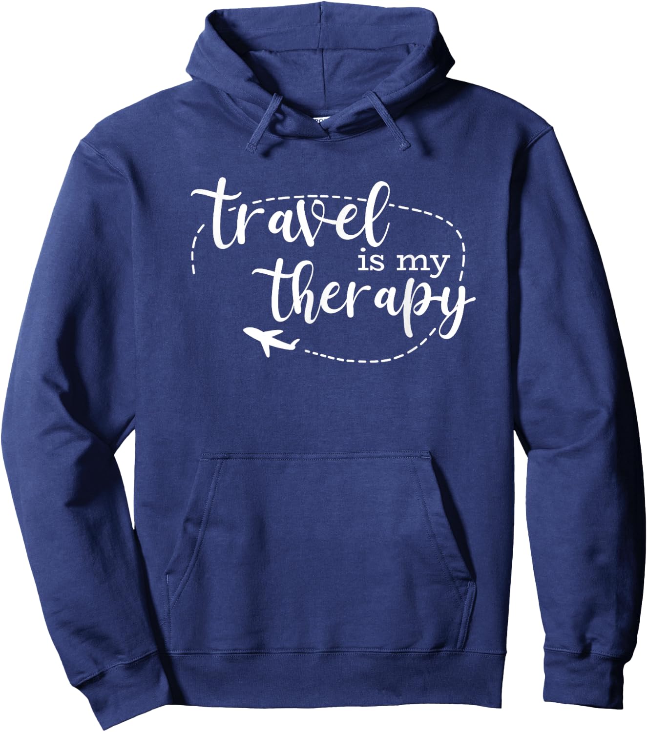 Travel is My Therapy/World Traveler Love Traveling Quote Hoodie - Hoodie | Navy