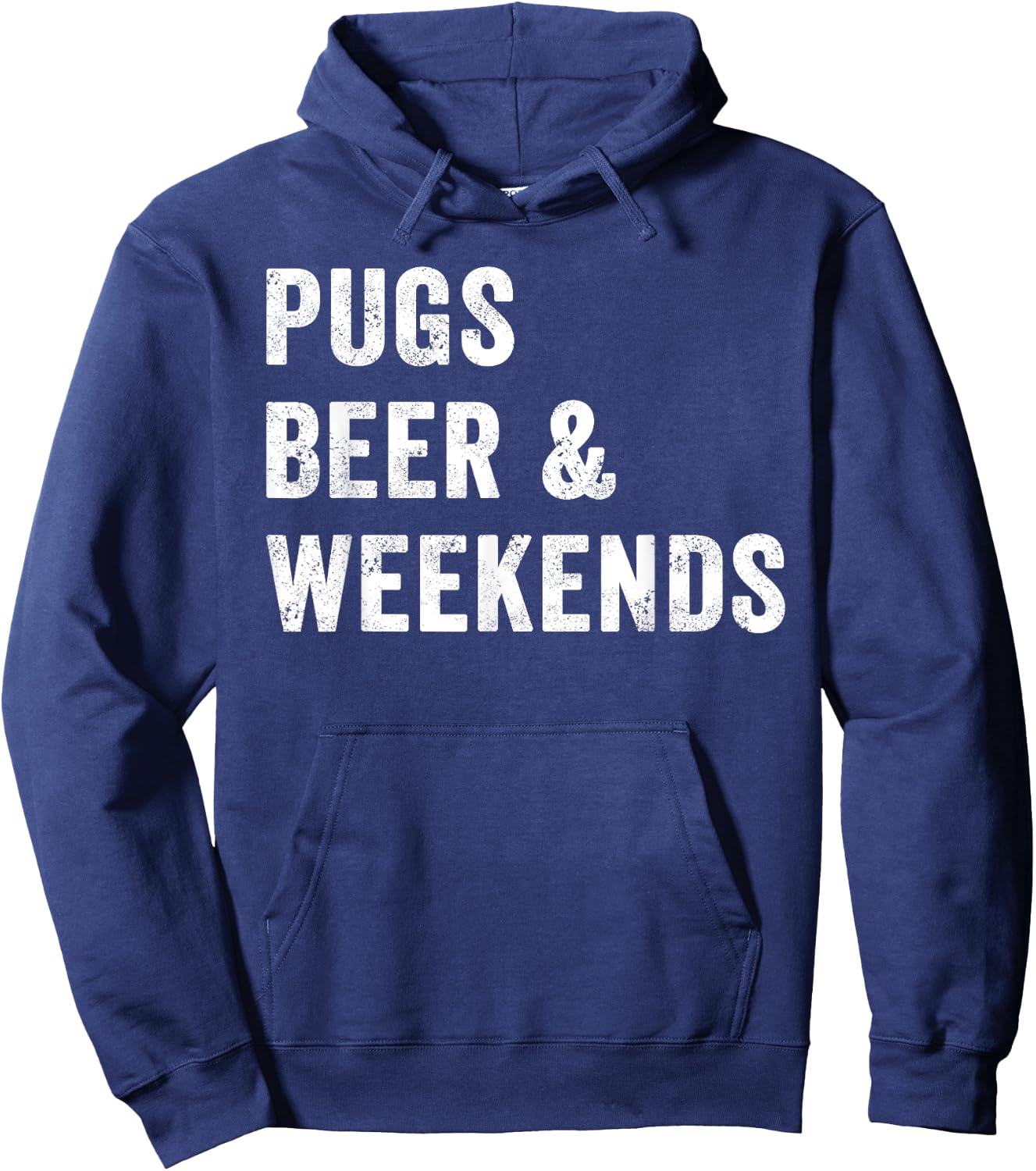 Women Pug Mom Shirt Funny Dog Mama Puppy Pugs Beer Weekends Hoodie - Hoodie | Navy