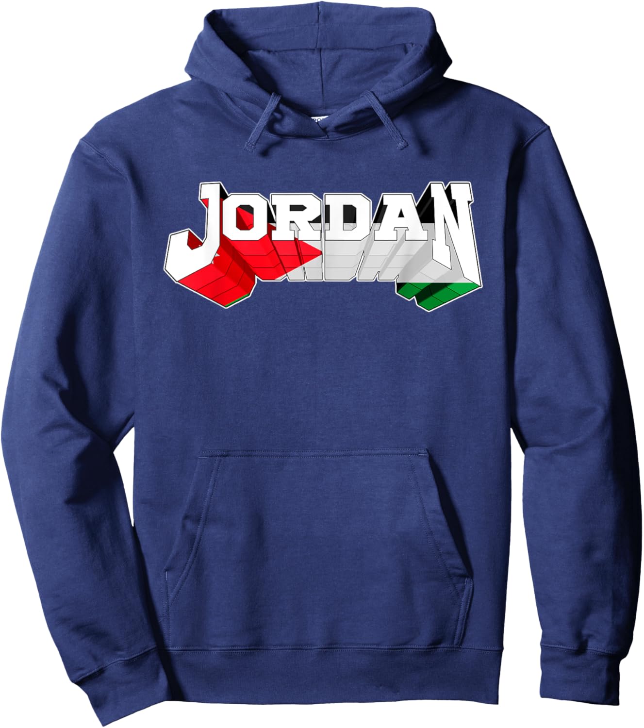 Proud Jordan Flag Jordanian Hoodie - Hoodie | Navy