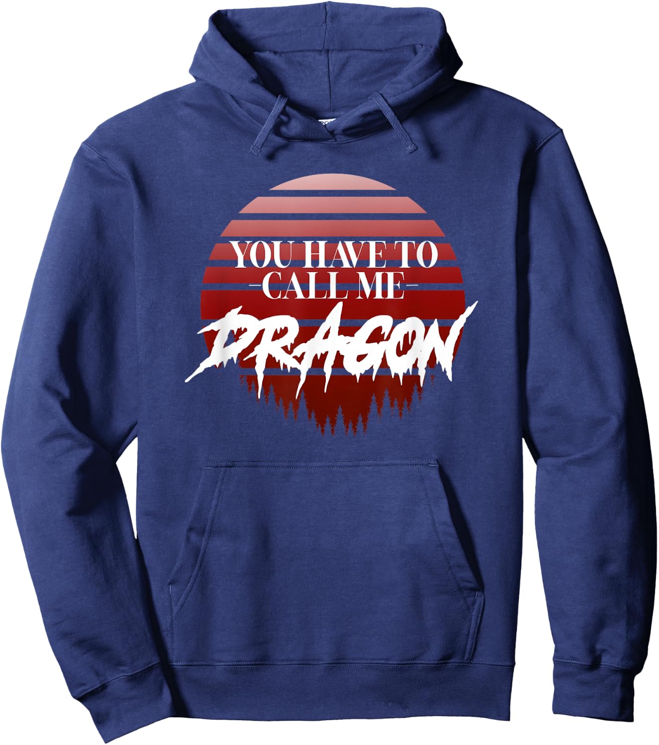 Retro, You have to call me Dragon Hoodie - Hoodie | Navy