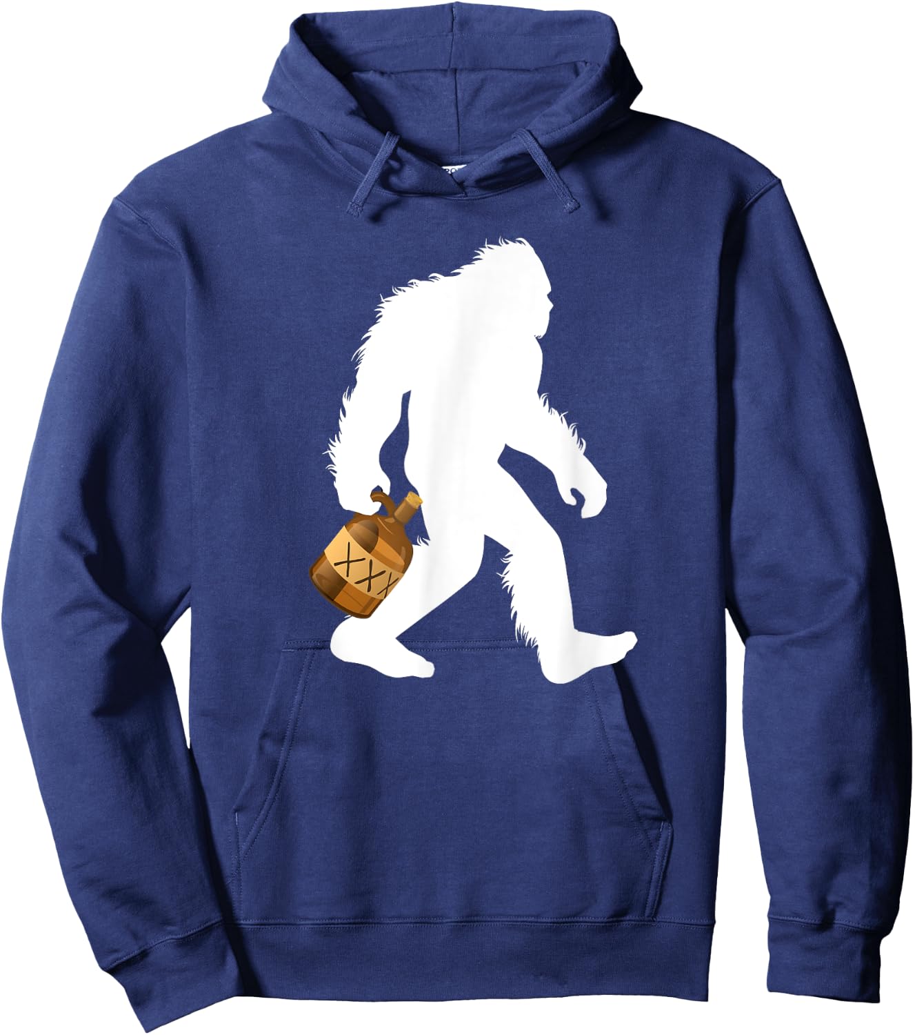 Bigfoot With Moonshine Jug Drinking Sasquatch Moonshiner Hoodie - Hoodie | Navy