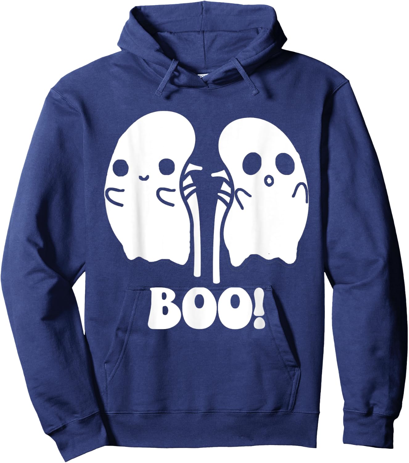 Funny Boo Ghost Kidney Dialysis Nurse Halloween Costume Hoodie - Hoodie | Navy