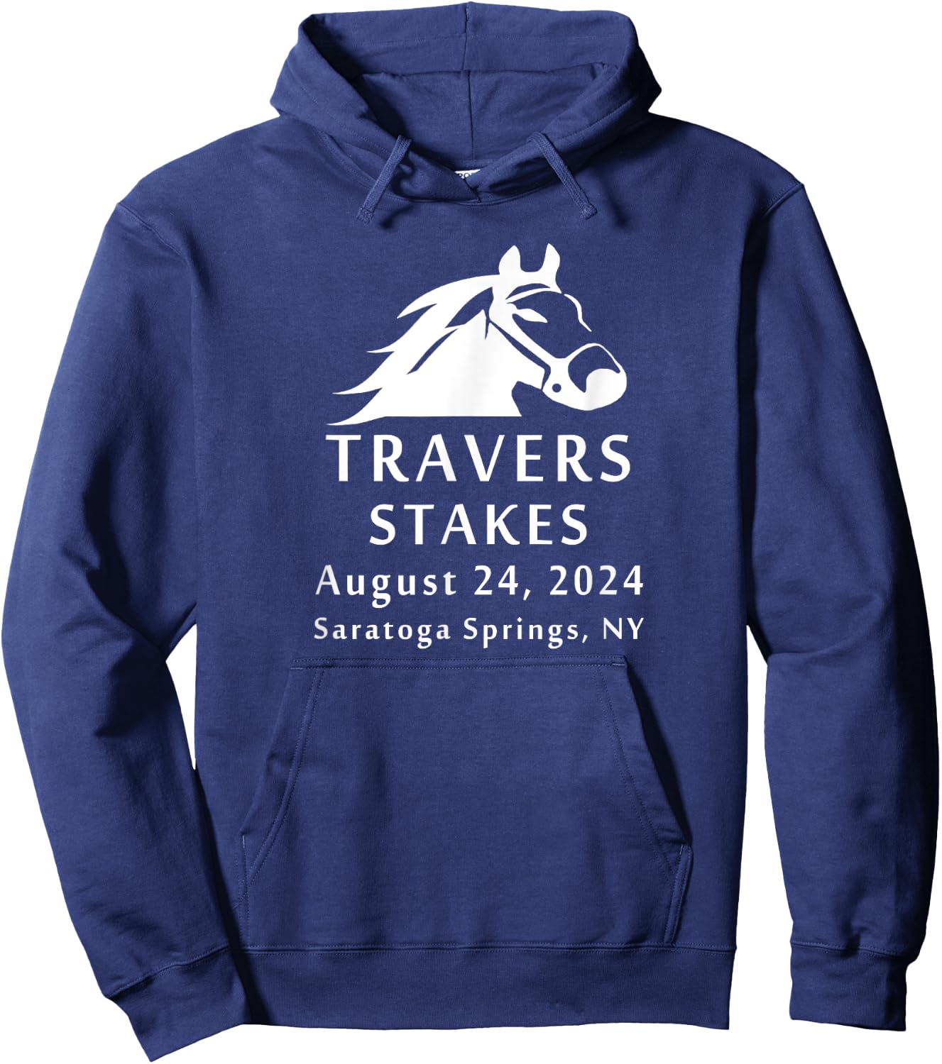 2024 Travers Stakes Saratoga Springs Horse Race Fan Souvenir Hoodie - Hoodie | Navy