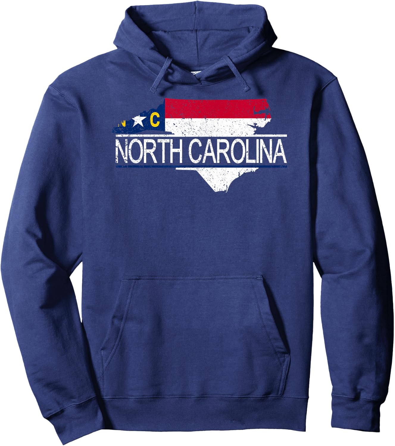 Distressed North Carolina Hoodie - Hoodie | Navy