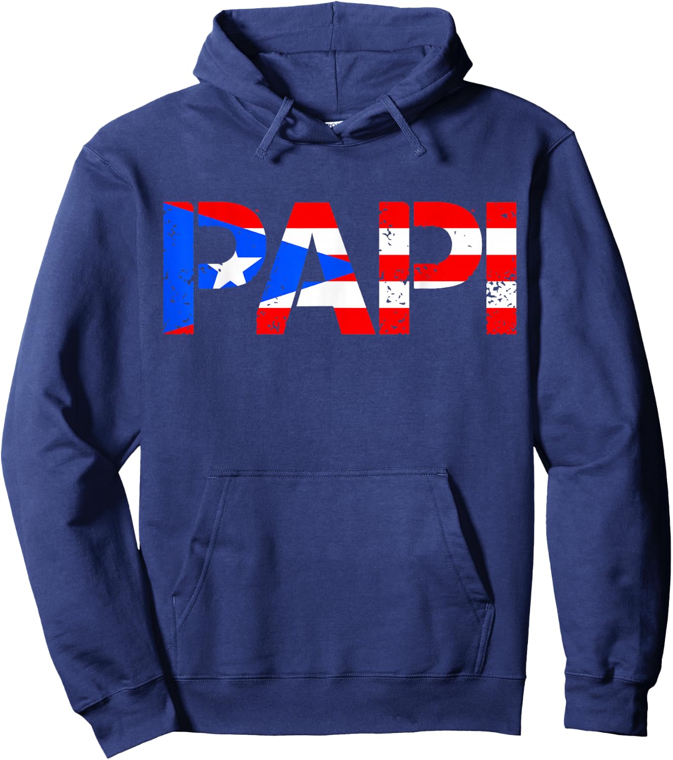 Puerto Rico Flag Father's Day Patriotic Puerto Rican Pride Hoodie - Hoodie | Navy