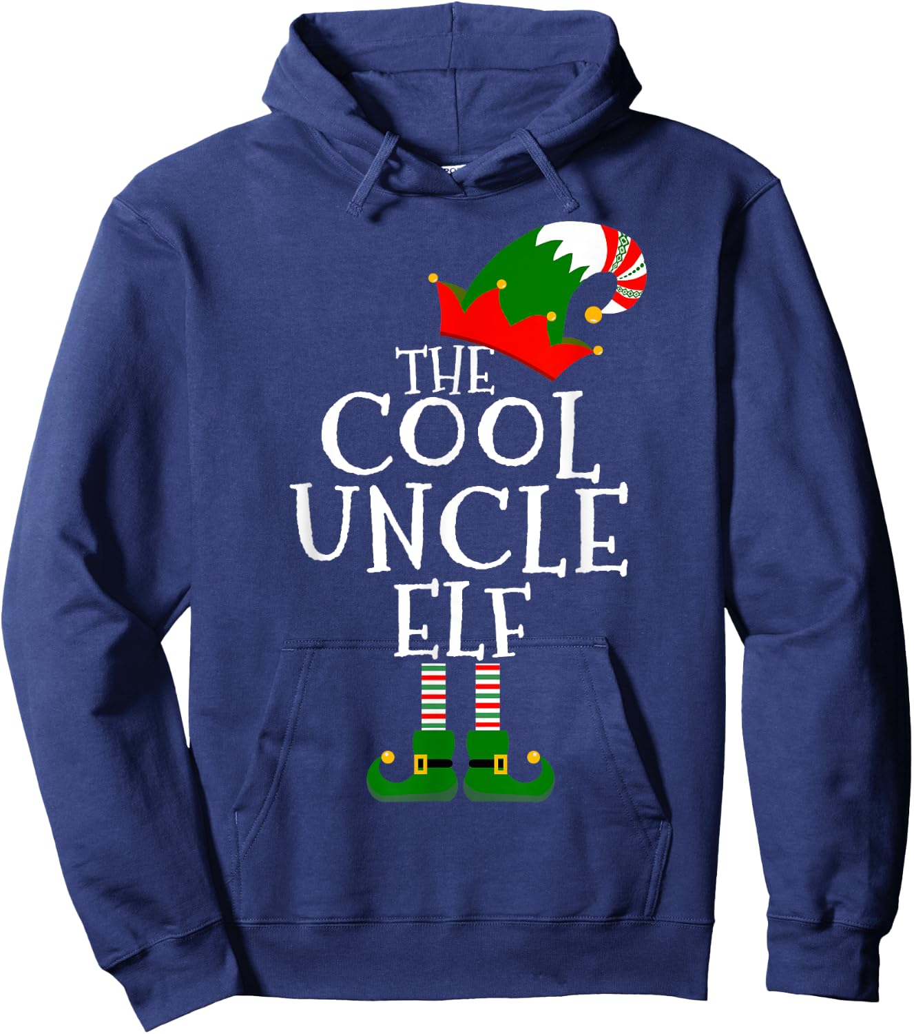 Fun The Cool Uncle Elf Gift Matching Family Group Christmas Hoodie - Hoodie | Navy