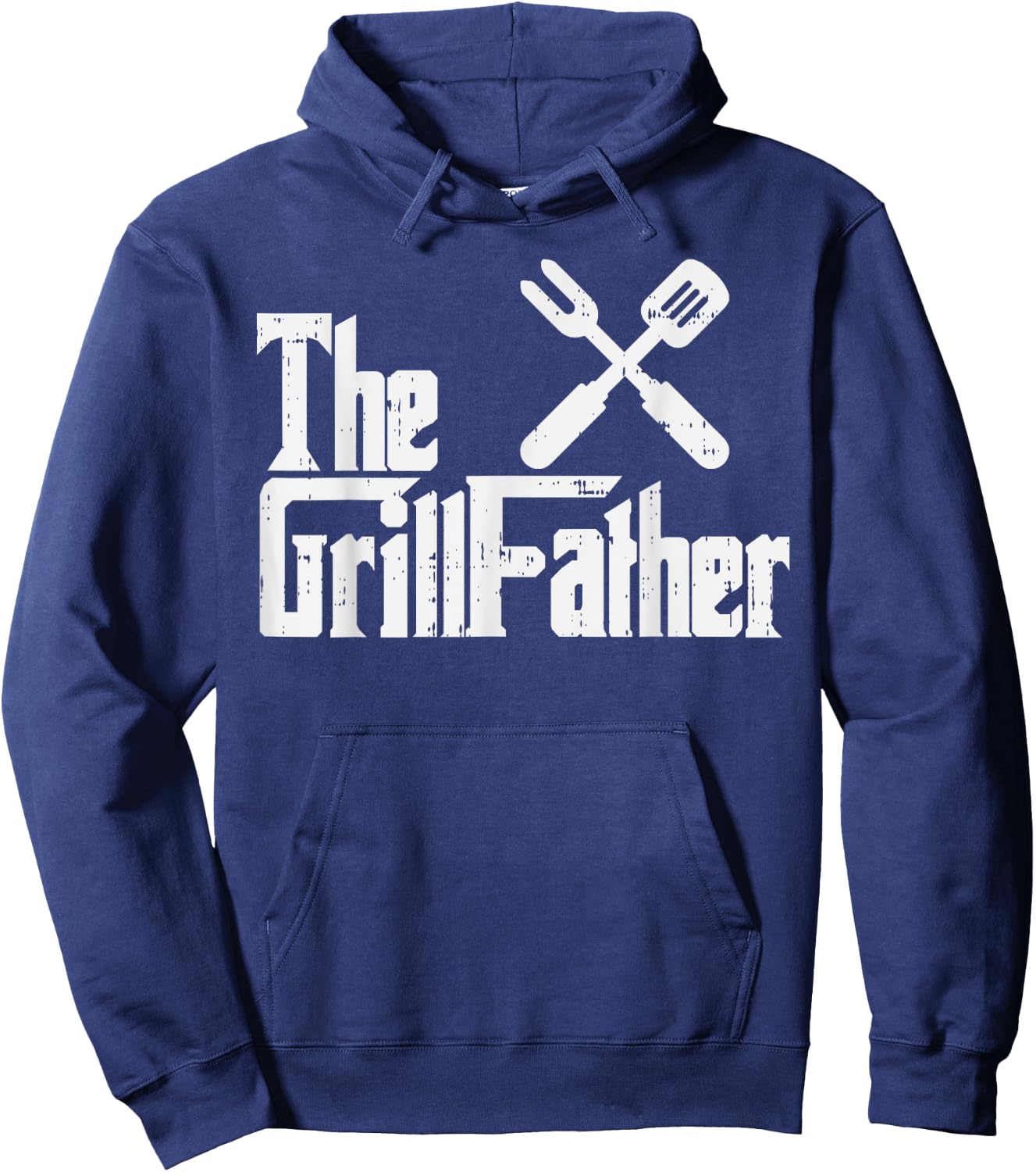 Grill Father Funny Grilling Parody Dad Papa Husband Men Gift Hoodie - Hoodie | Navy