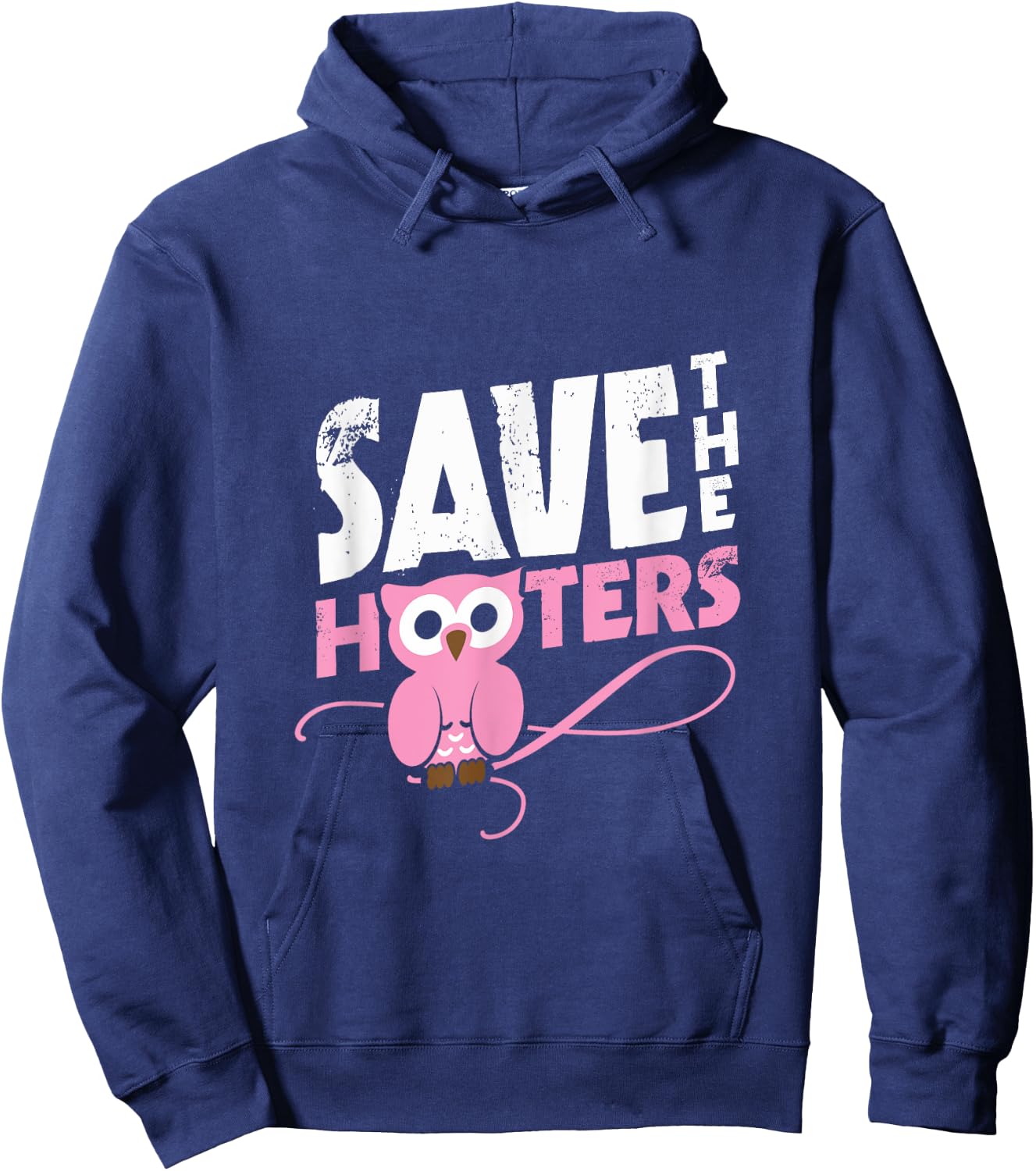 Save the hooters breast cancer Hoodie - Hoodie | Navy