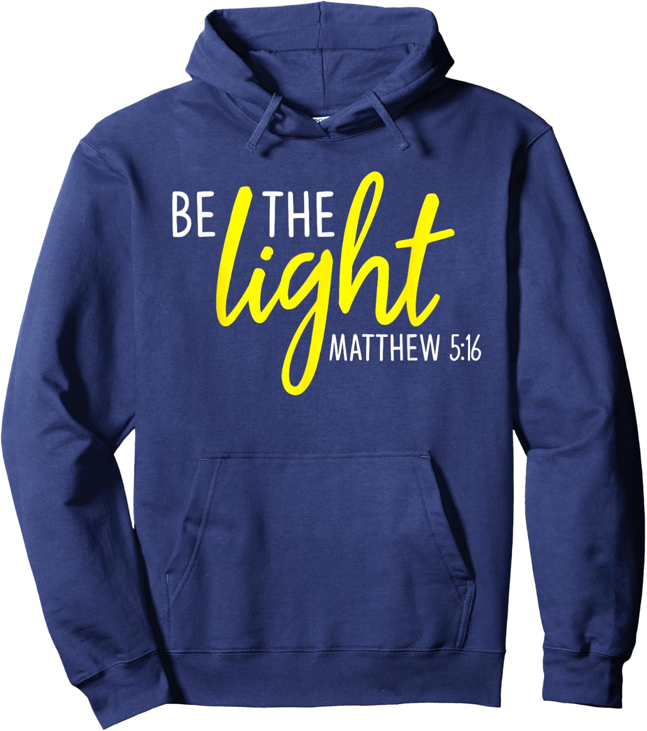 Matthew 5:16 - Be the Light Scripture Hoodie - Hoodie | Navy