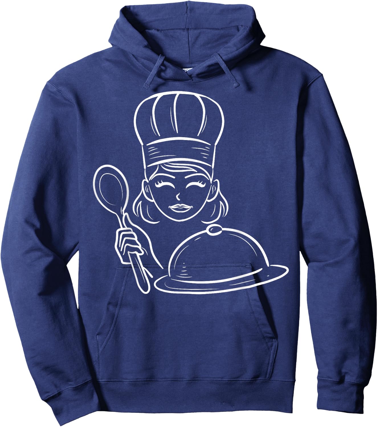 Female Chef Hat Cook Foodie Lover Gourmet Cooking Hoodie - Hoodie | Navy