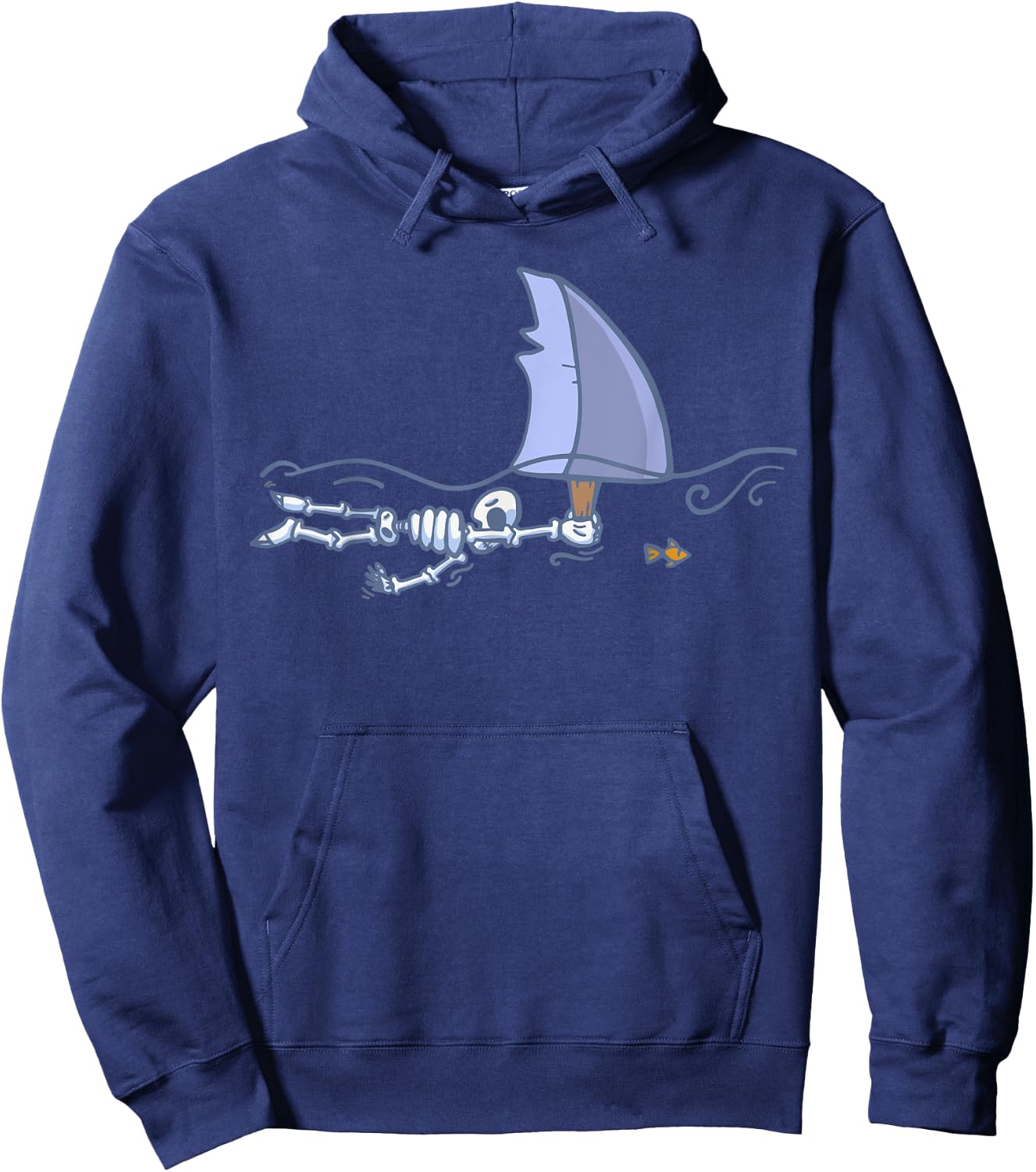 Halloween Swimming Shark Skeleton | Swimmers Gift Hoodie - Hoodie | Navy