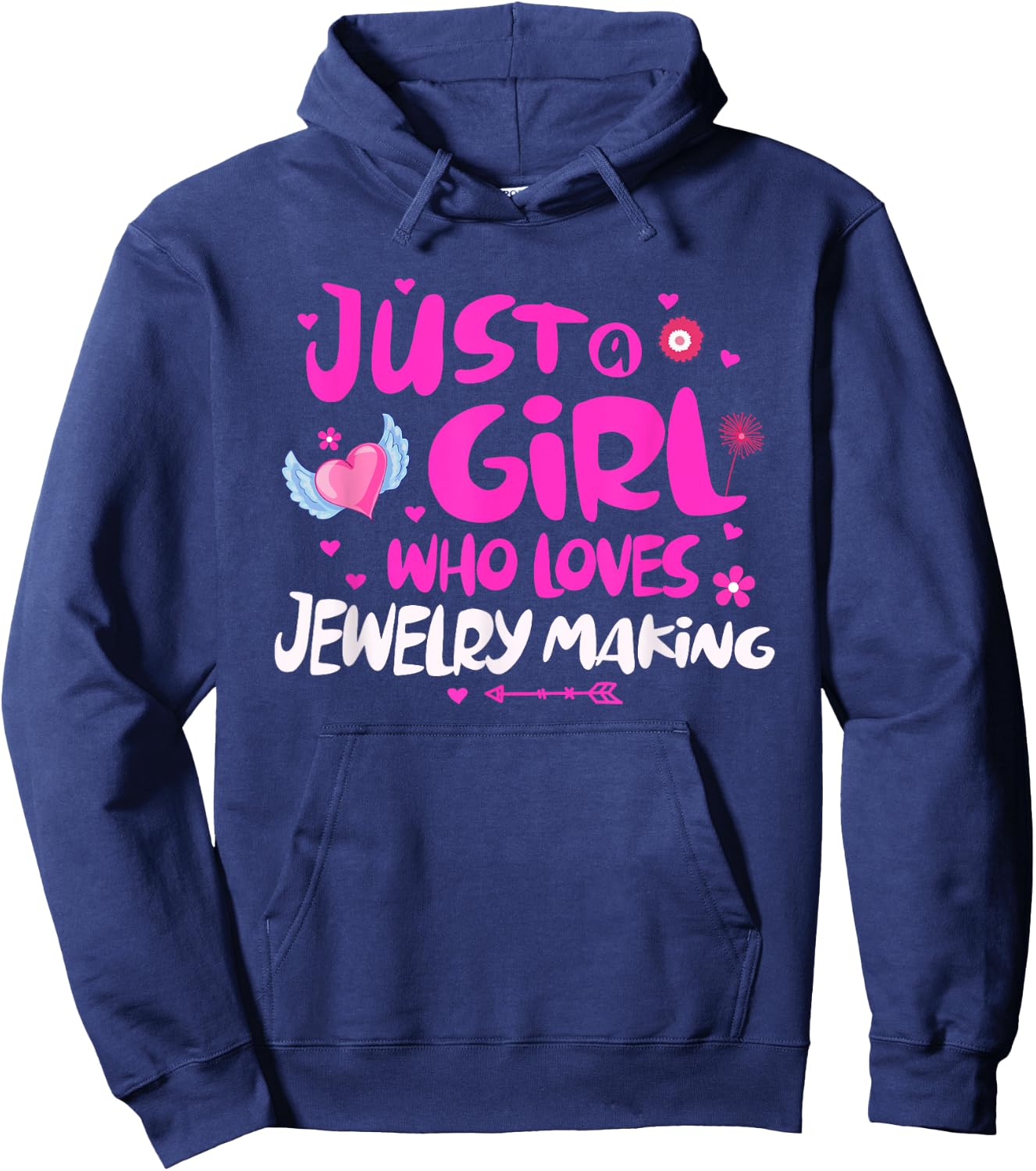 Just a Girl Who Loves Jewelry Making Hoodie - Hoodie | Navy